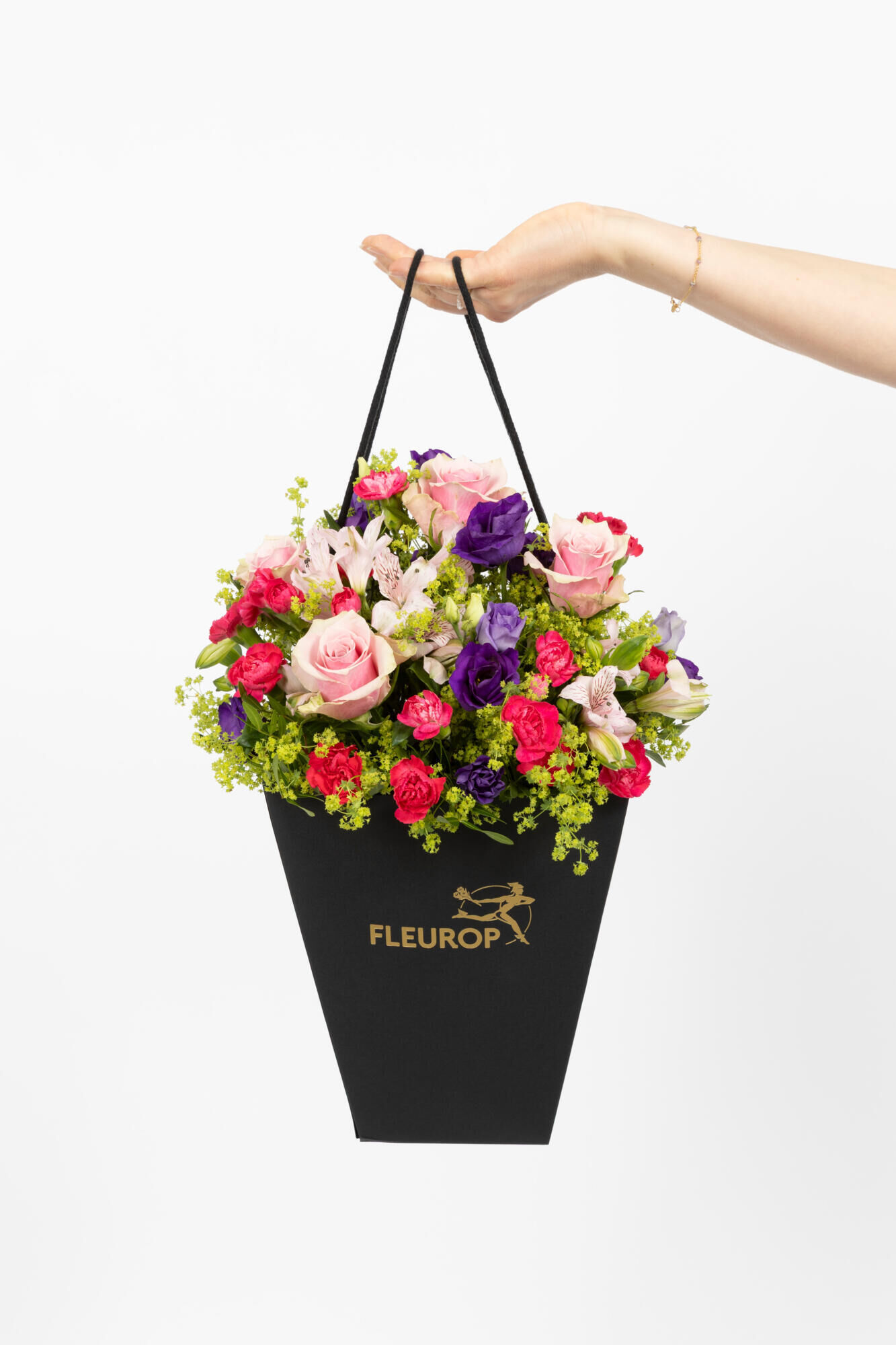 Beste Mama - Hauptblüte: Alstromerien, Eustoma, Rosen - Hauptfarbe: Rosa, Violett