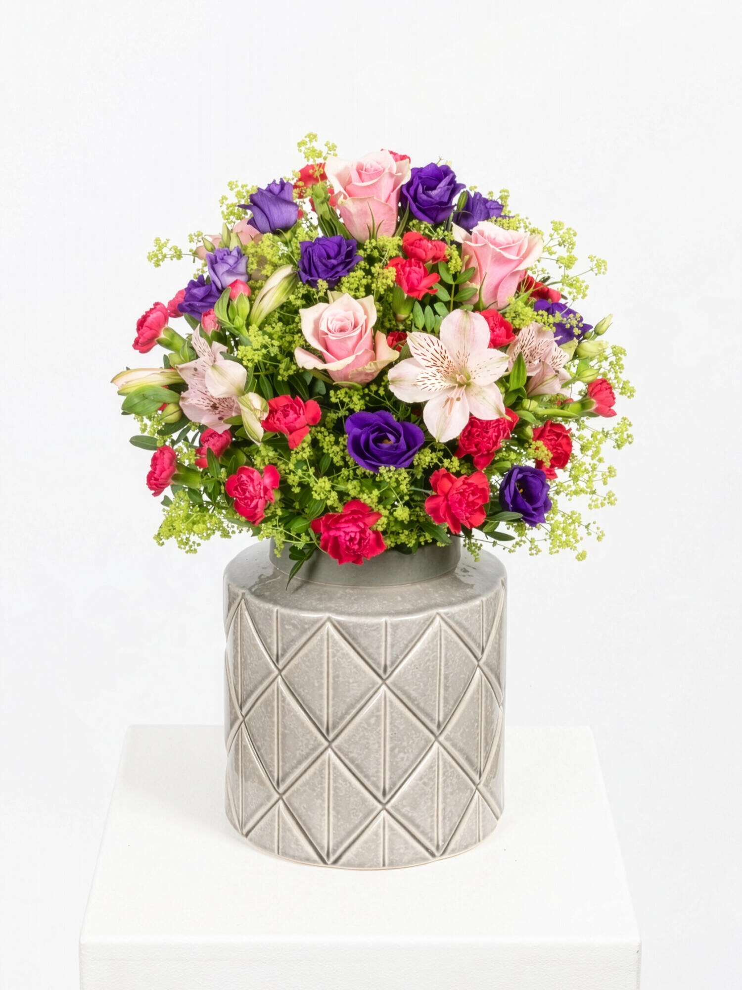 Beste Mama - Hauptblüte: Alstromerien, Eustoma, Rosen - Hauptfarbe: Rosa, Violett