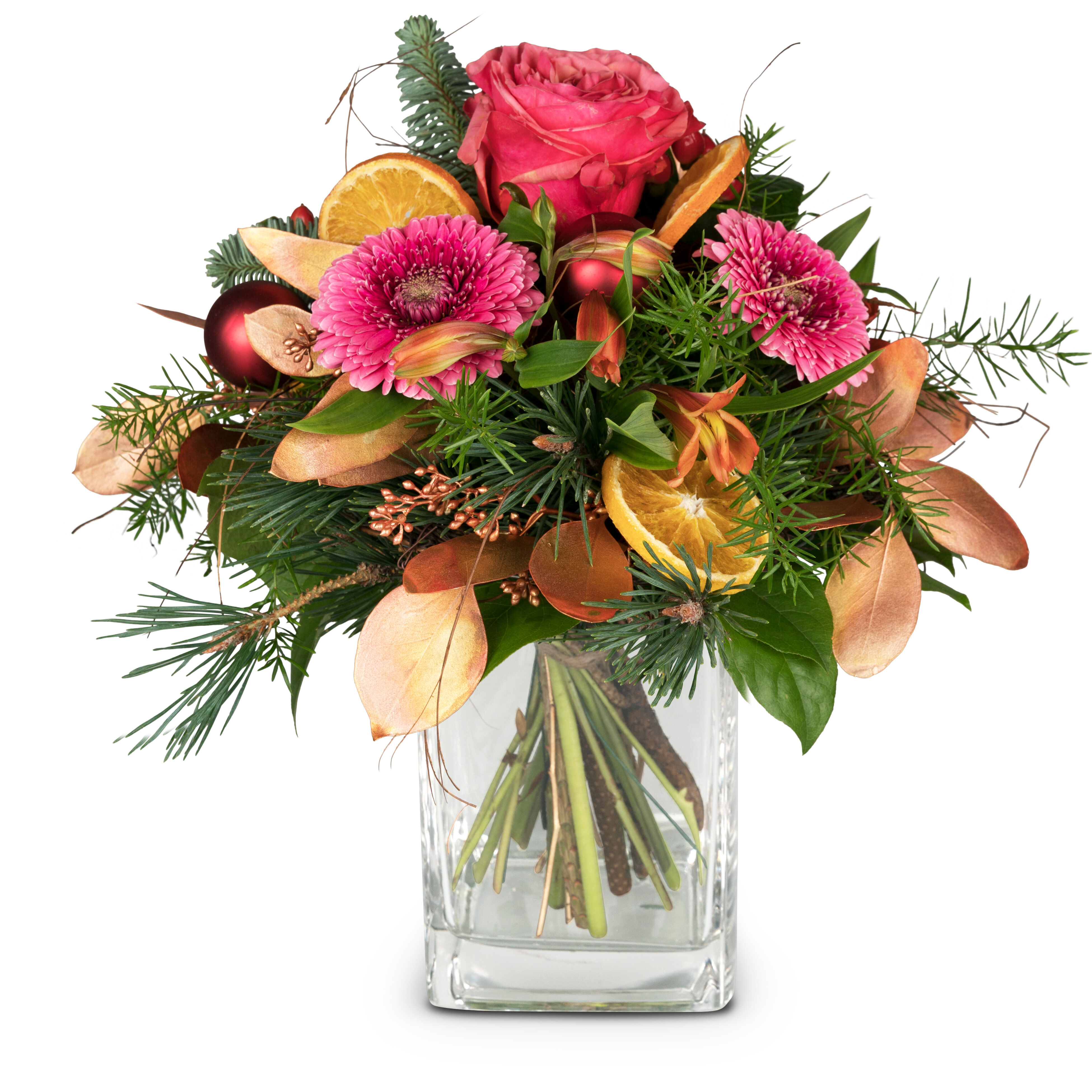 Flower bouquet Merry Christmas