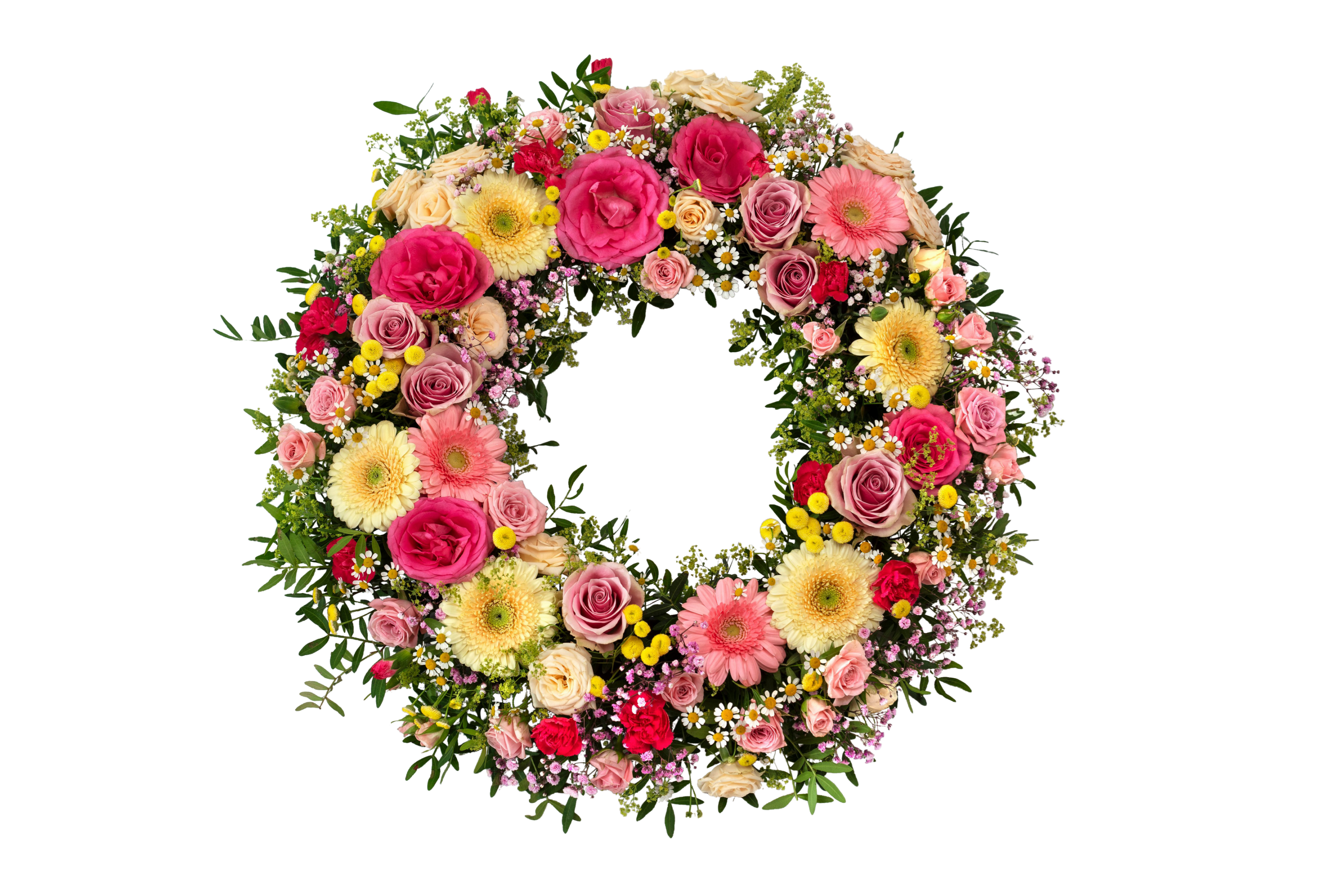 Funeral Wreath with ribbon 250345