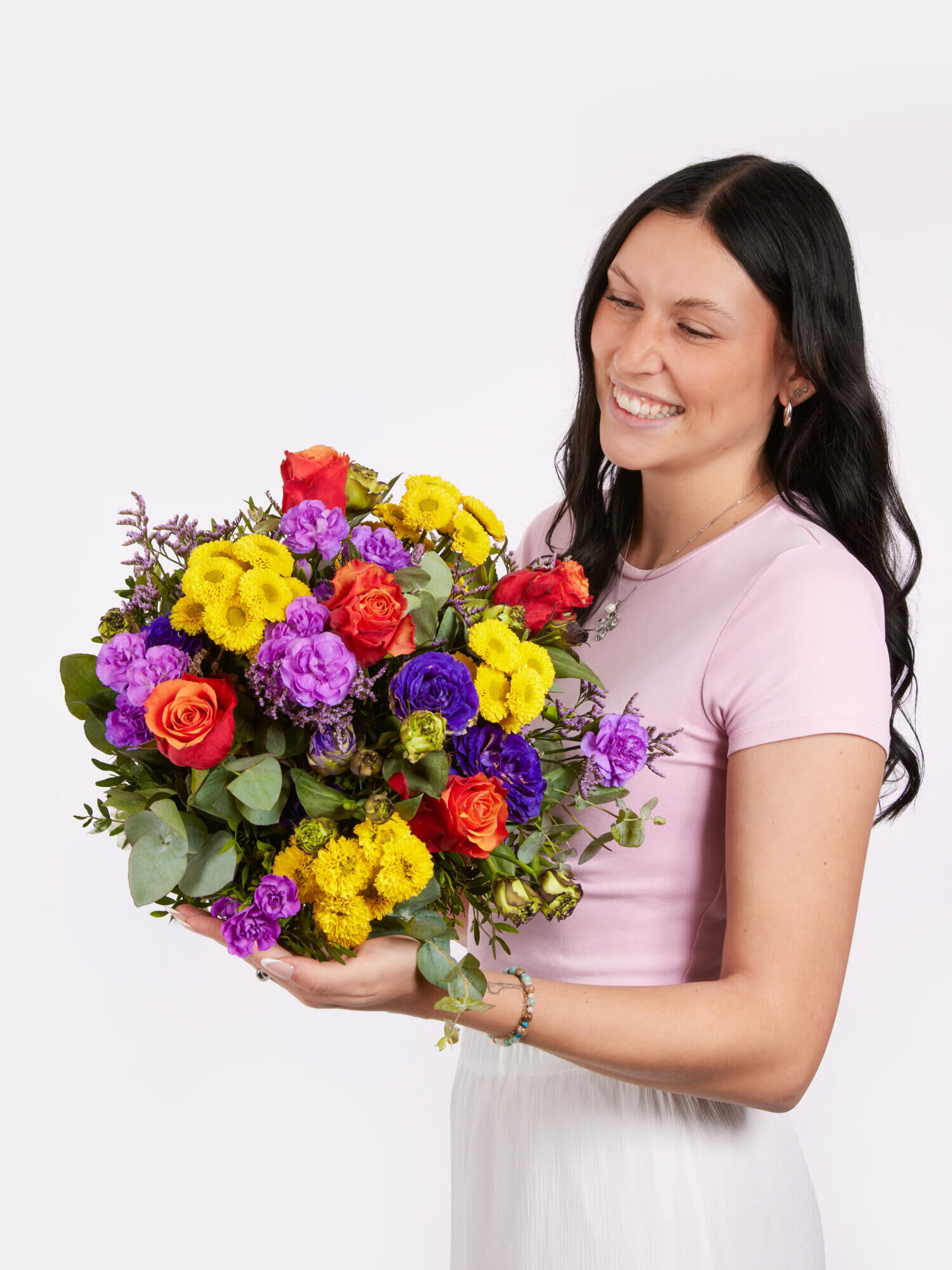Dancing Moonlight - Hauptblüte: Eustoma, Nelken, Rosen - Hauptfarbe: Gelb, Violett