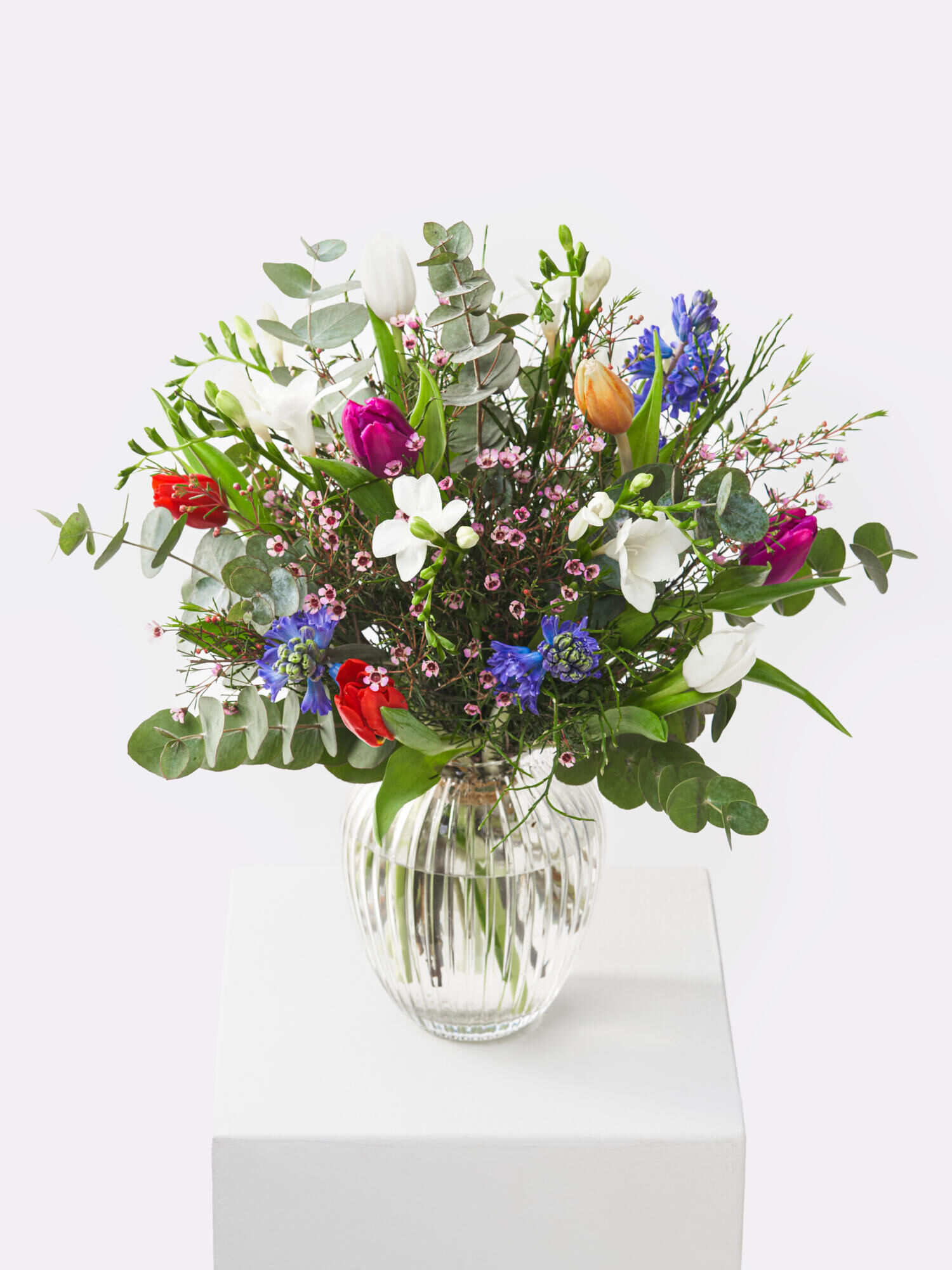 Blumiges Erwachen - Hauptblüte: Freesien, Hyazinthen, Tulpen - Hauptfarbe: Bunt