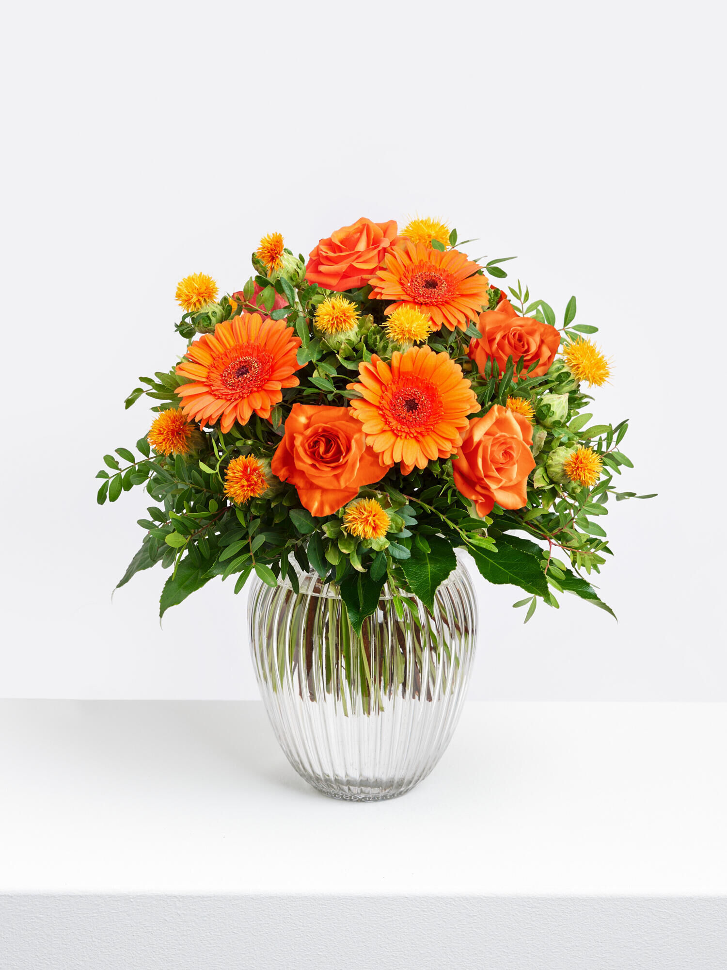 Bouquet of the Week - Main Colors: ORANGE - Main Flowers: GERBERA, ROSES