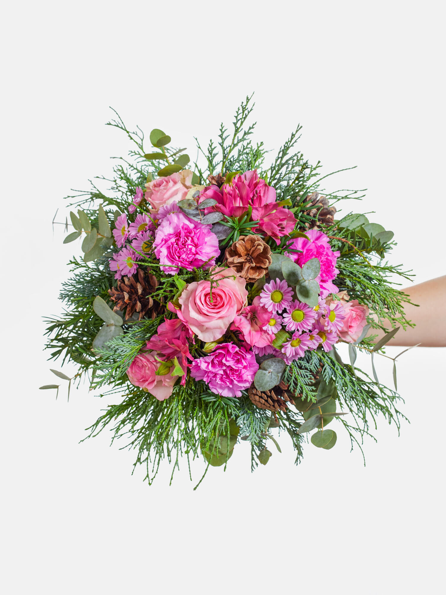 Winter Scent - Main Colors: PINK, ROSE - Main Flowers: ALSTROEMERIA, CARNATIONS, ROSES