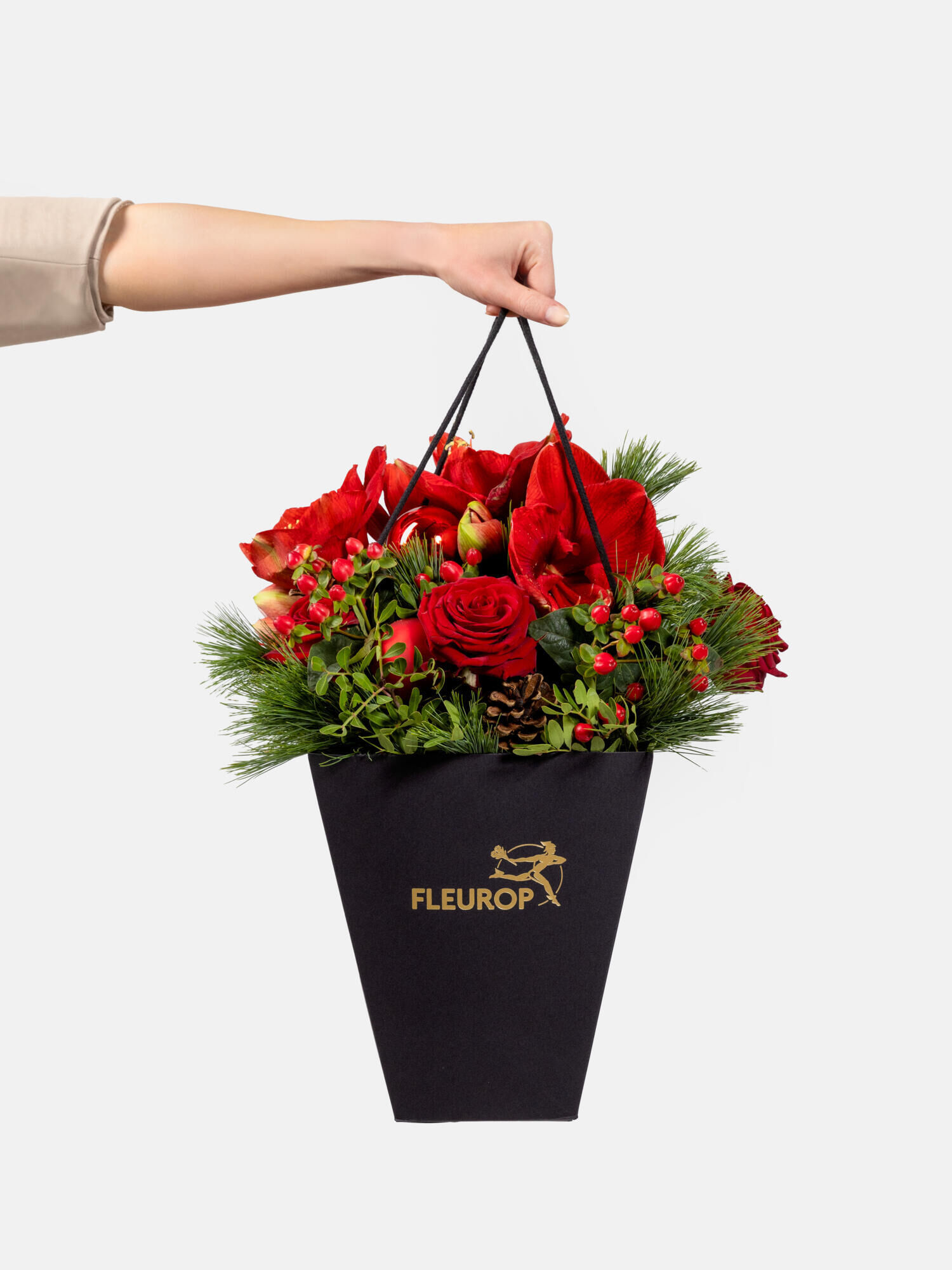 Kaminfeuer - Hauptblüte: Amaryllis, Rosen - Hauptfarbe: Rot