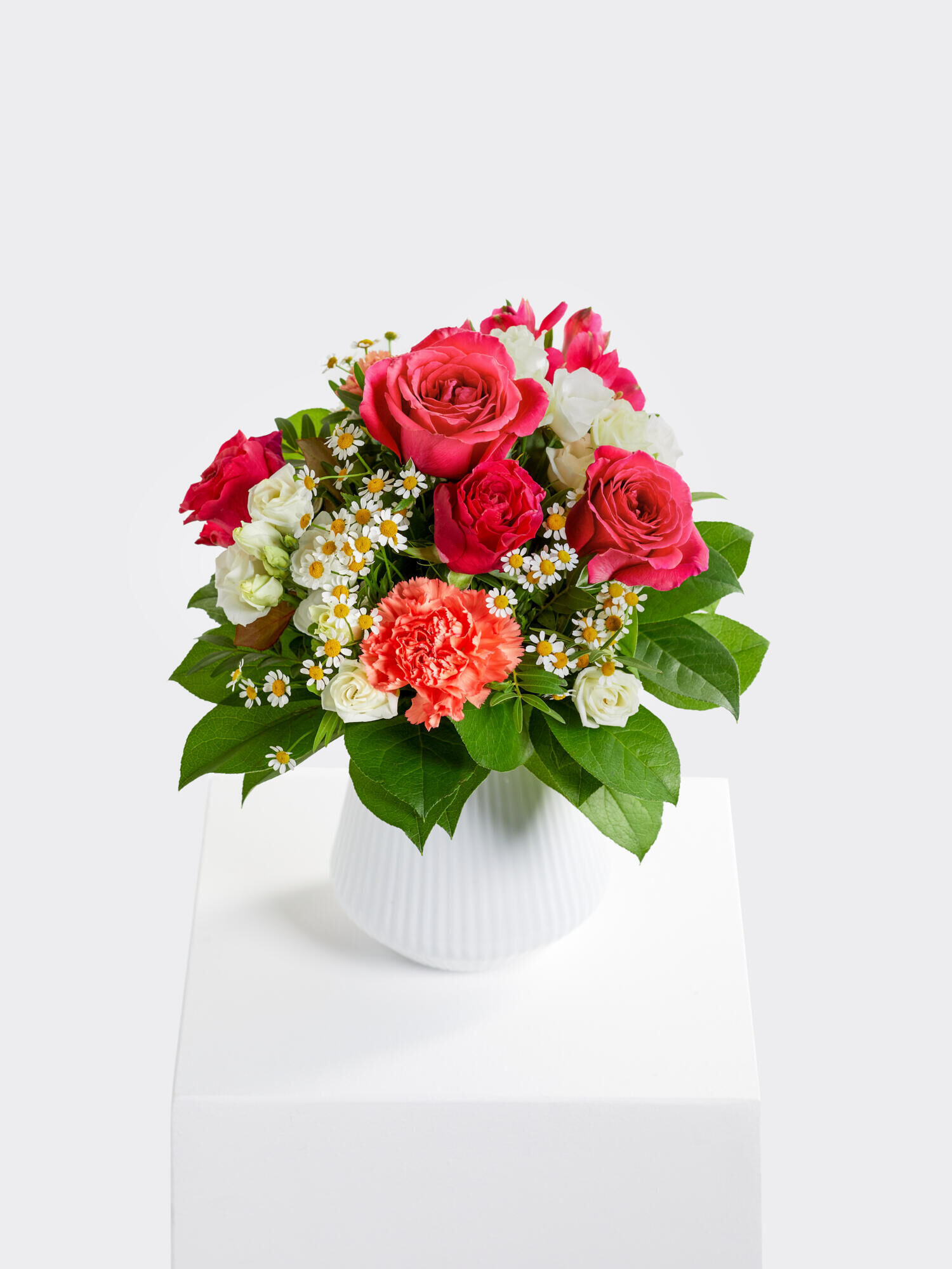 Because I Love You - Main Colors: APRICOT, PINK, WHITE - Main Flowers: ALSTROEMERIA, CARNATIONS, ROSES