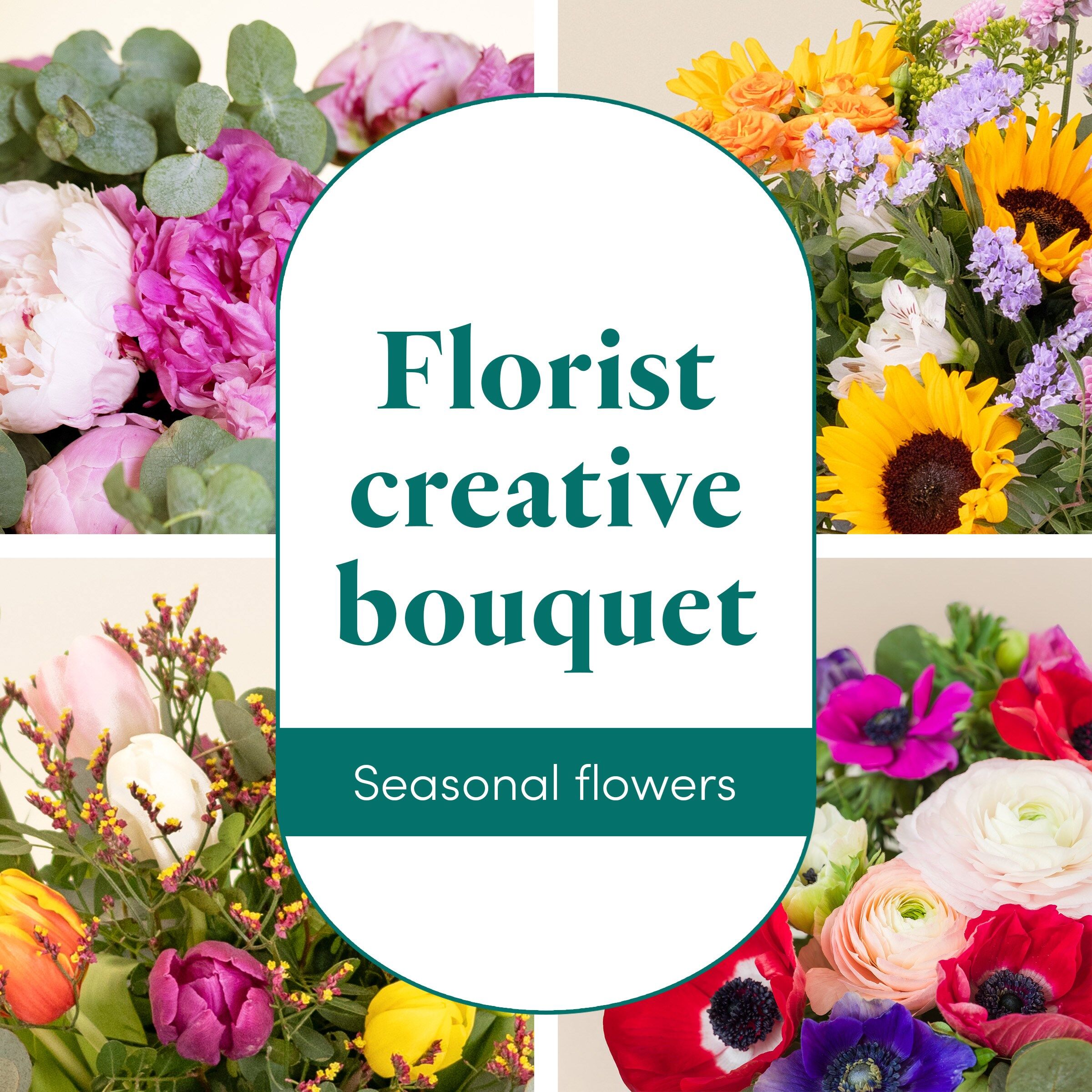 Seasonal florist's bouquet
