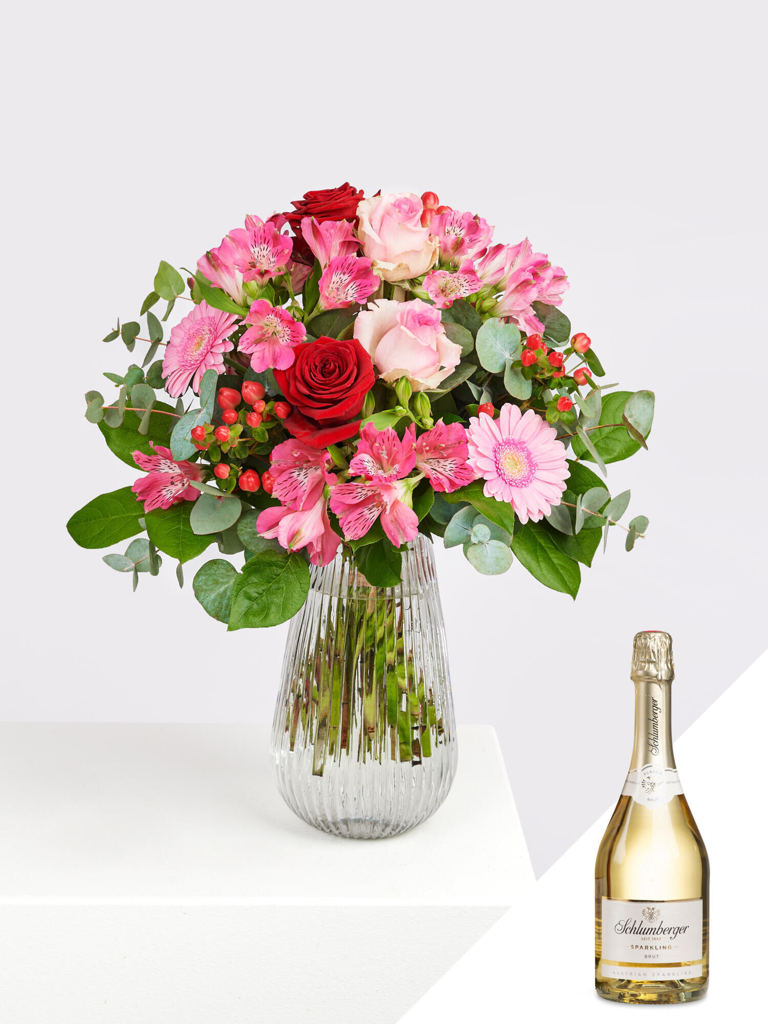 Herzliches Kompliment mit Schlumberger Sekt