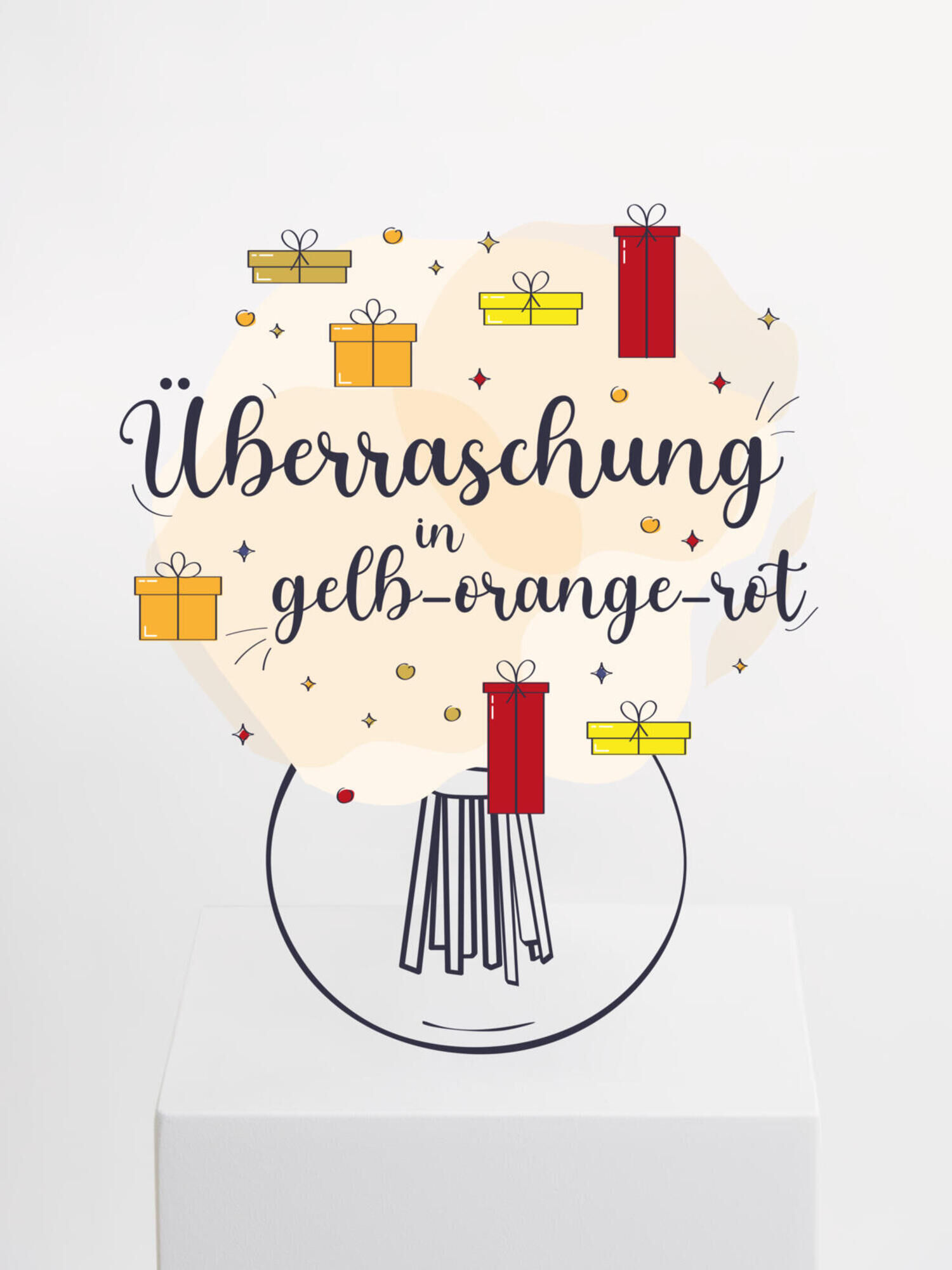 Überraschungsstrauß in Gelb-Orange-Rot