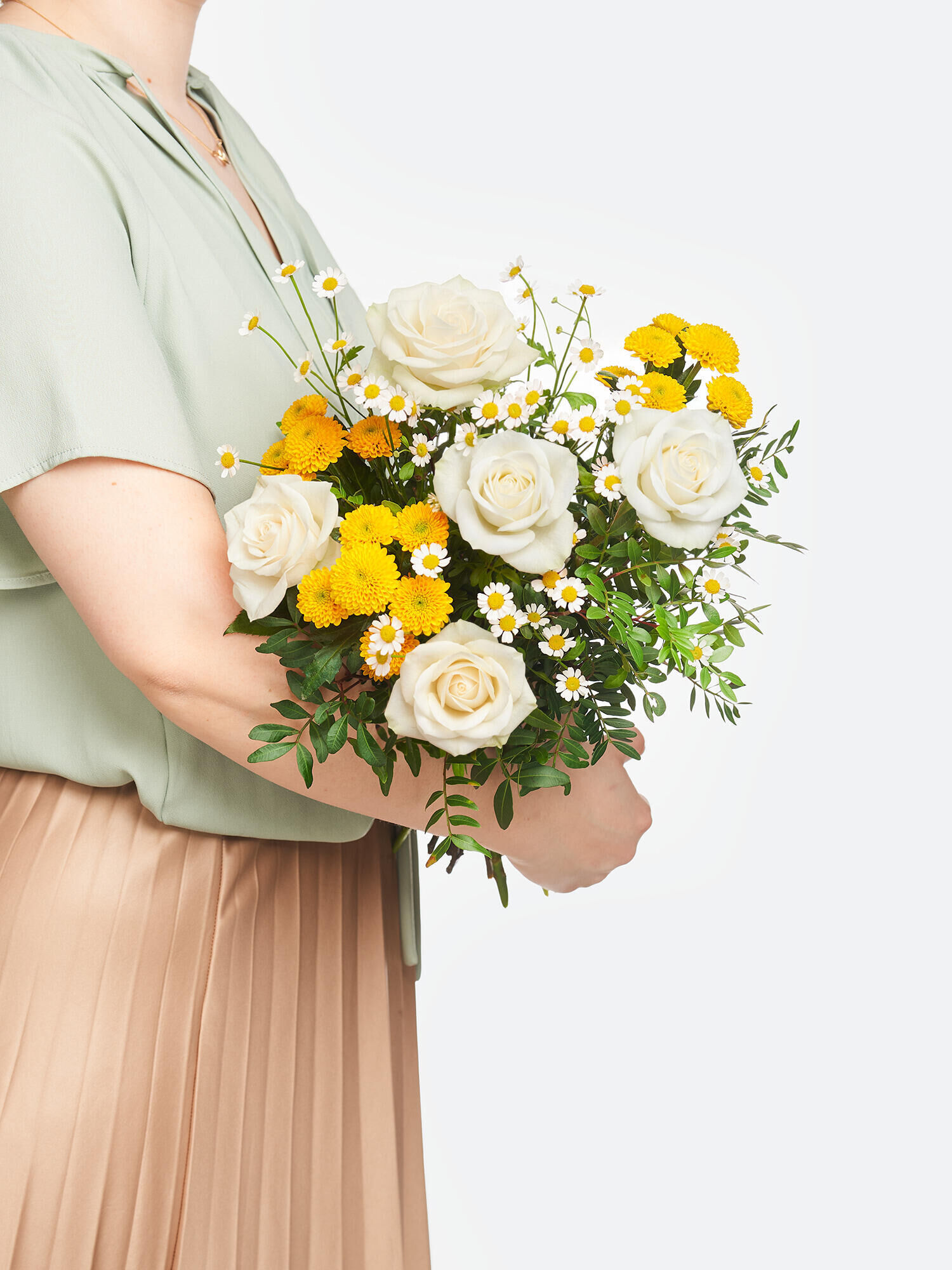 Strauß der Woche - Hauptblüte: Rosen - Hauptfarbe: Gelb, Weiß