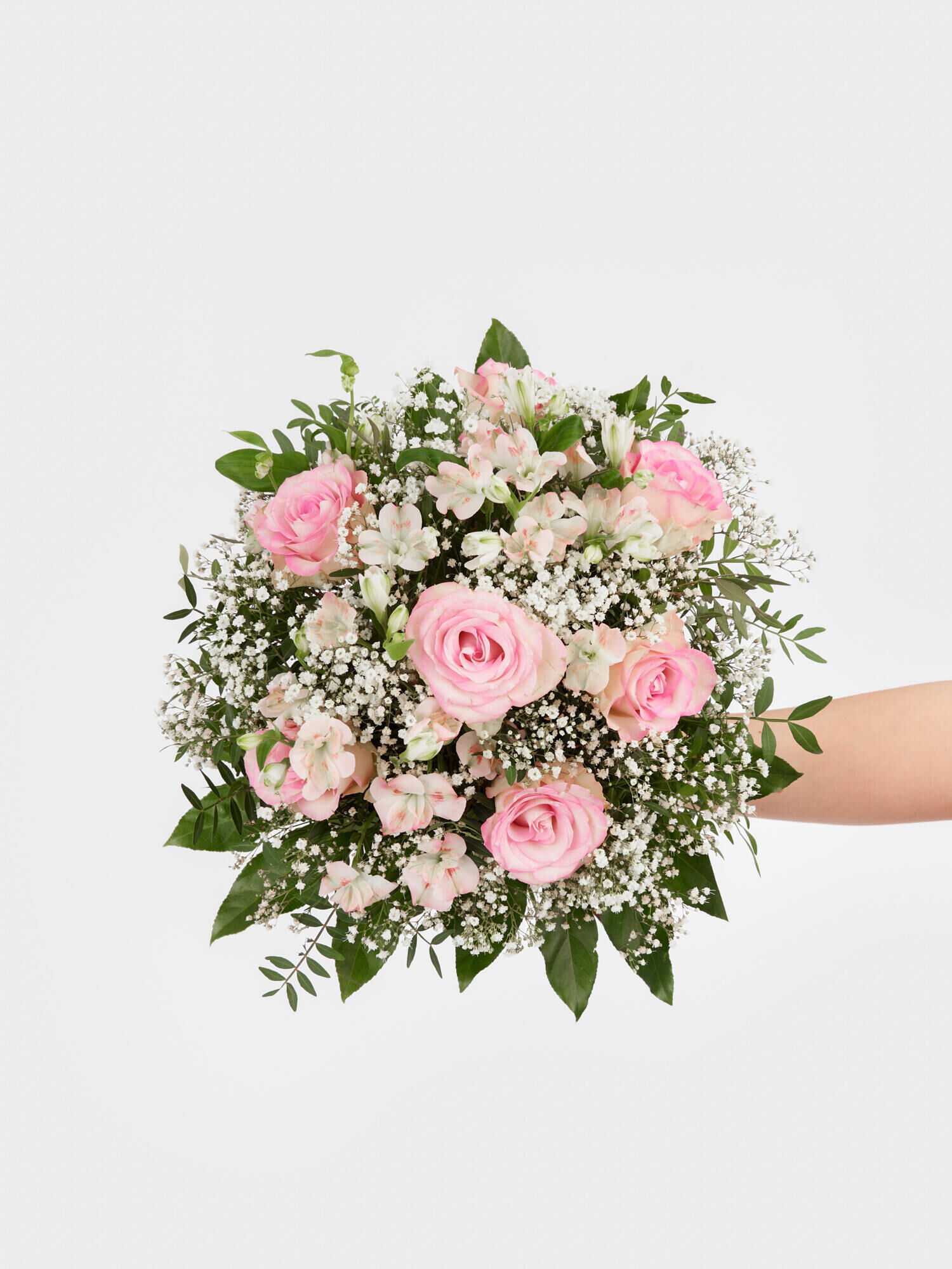 Strauß der Woche - Hauptblüte: Alstromerien, Rosen - Hauptfarbe: Rosa