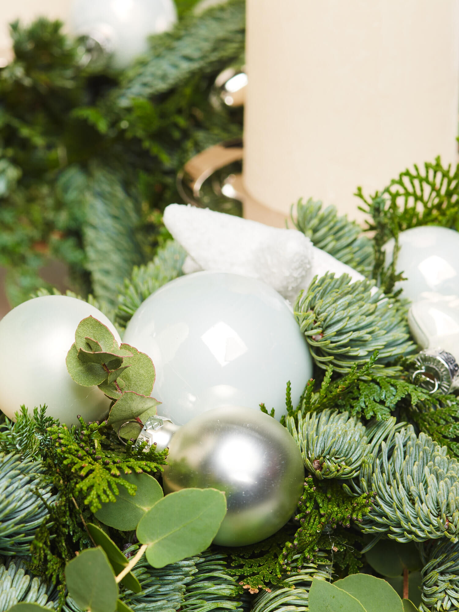 Adventskranz Schneeflöckchen