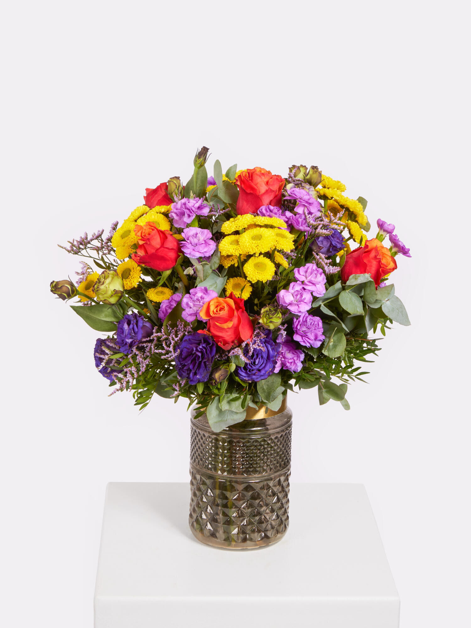 Dancing Moonlight - Hauptblüte: Eustoma, Nelken, Rosen - Hauptfarbe: Gelb, Violett