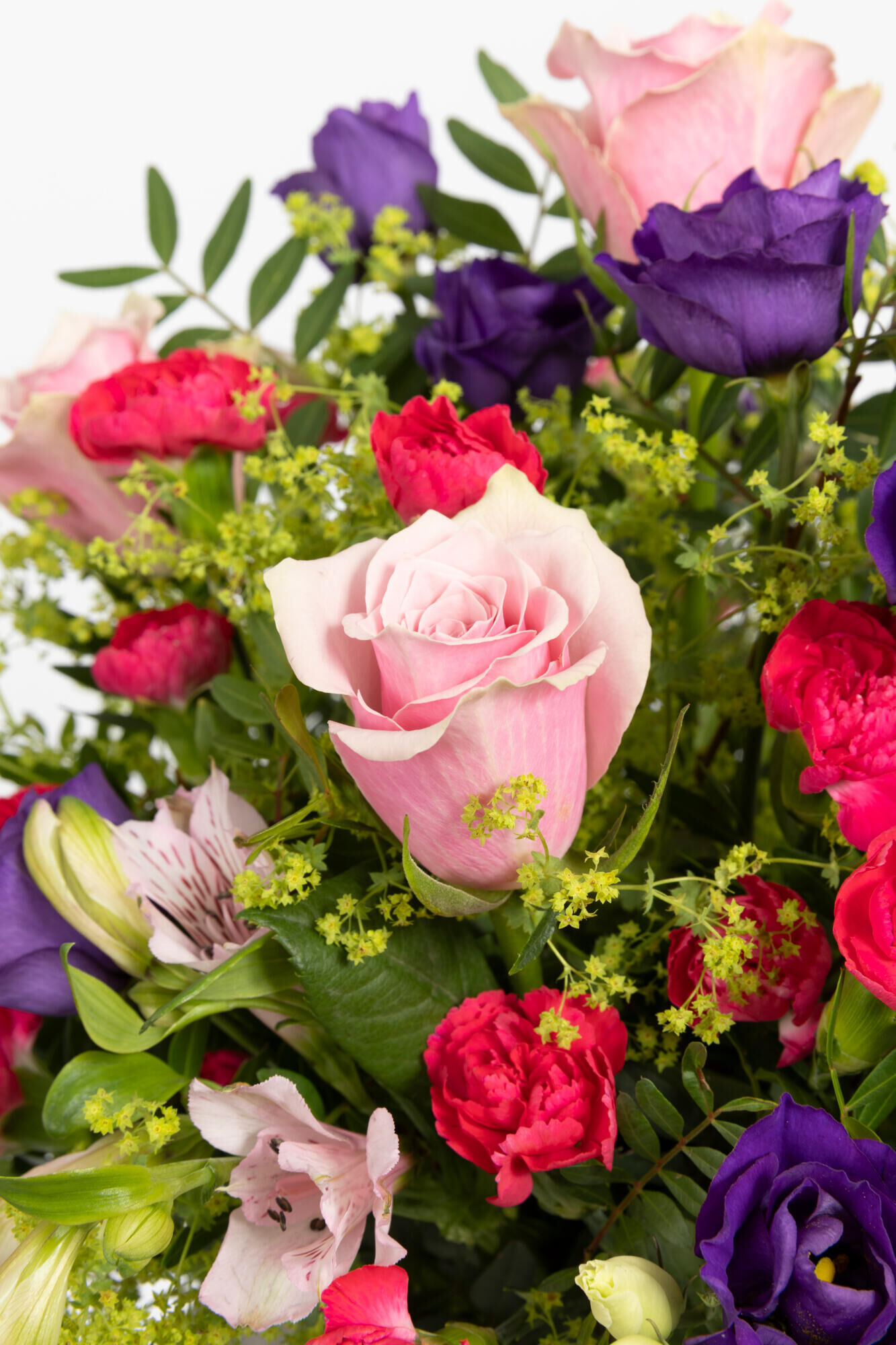 Beste Mama - Hauptblüte: Alstromerien, Eustoma, Rosen - Hauptfarbe: Rosa, Violett