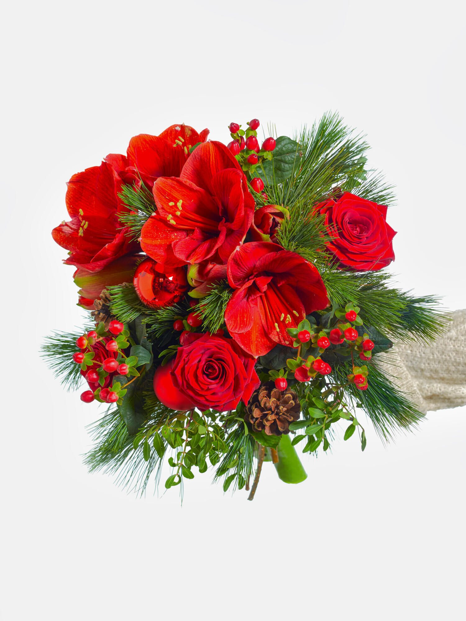 Kaminfeuer - Hauptblüte: Amaryllis, Rosen - Hauptfarbe: Rot