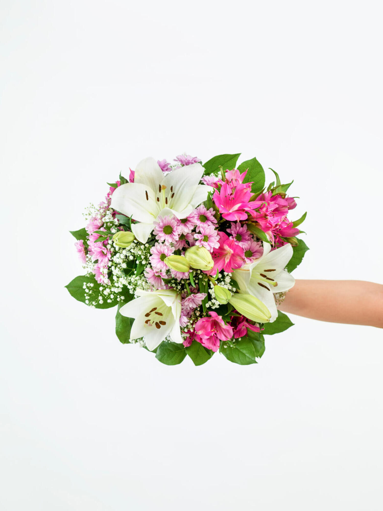 Zauberhafter Augenblick - Hauptblüte: Alstromerien, Lilien - Hauptfarbe: Pink, Rosa, Weiß