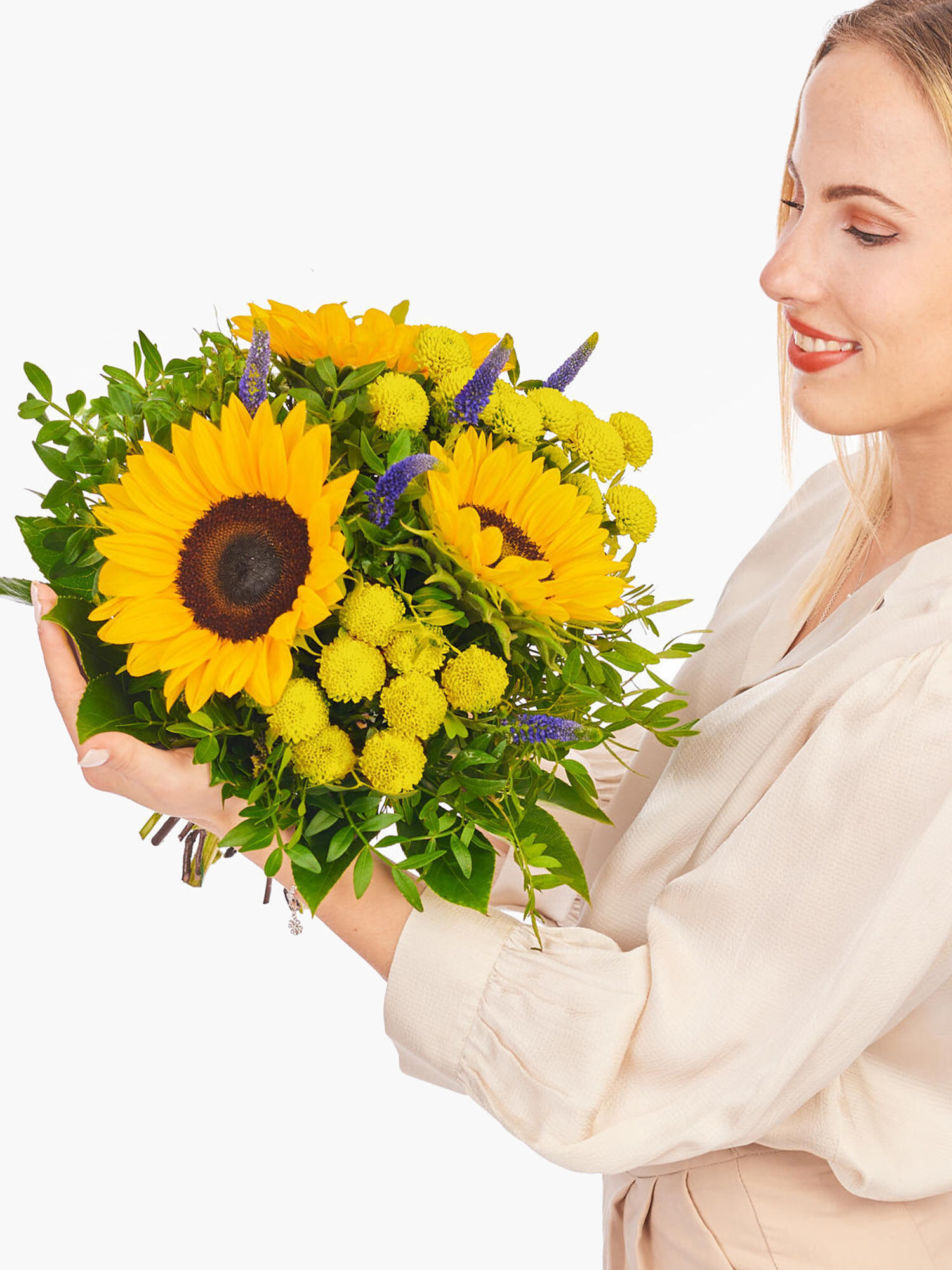 Strauß der Woche - Hauptblüte: Sonnenblumen - Hauptfarbe: Gelb