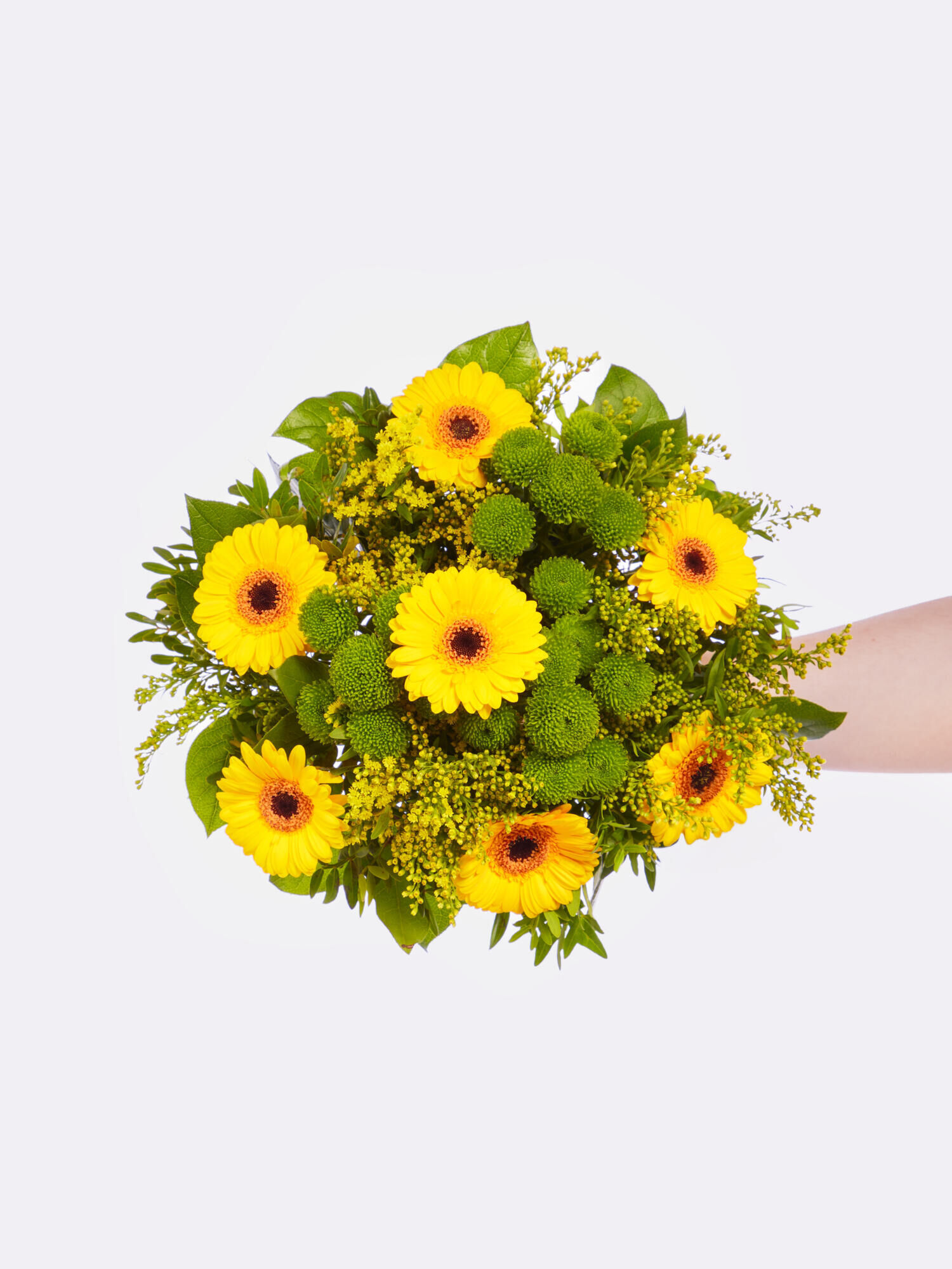 Strauß der Woche - Hauptblüte: Chrysanthemen, Germini - Hauptfarbe: Gelb