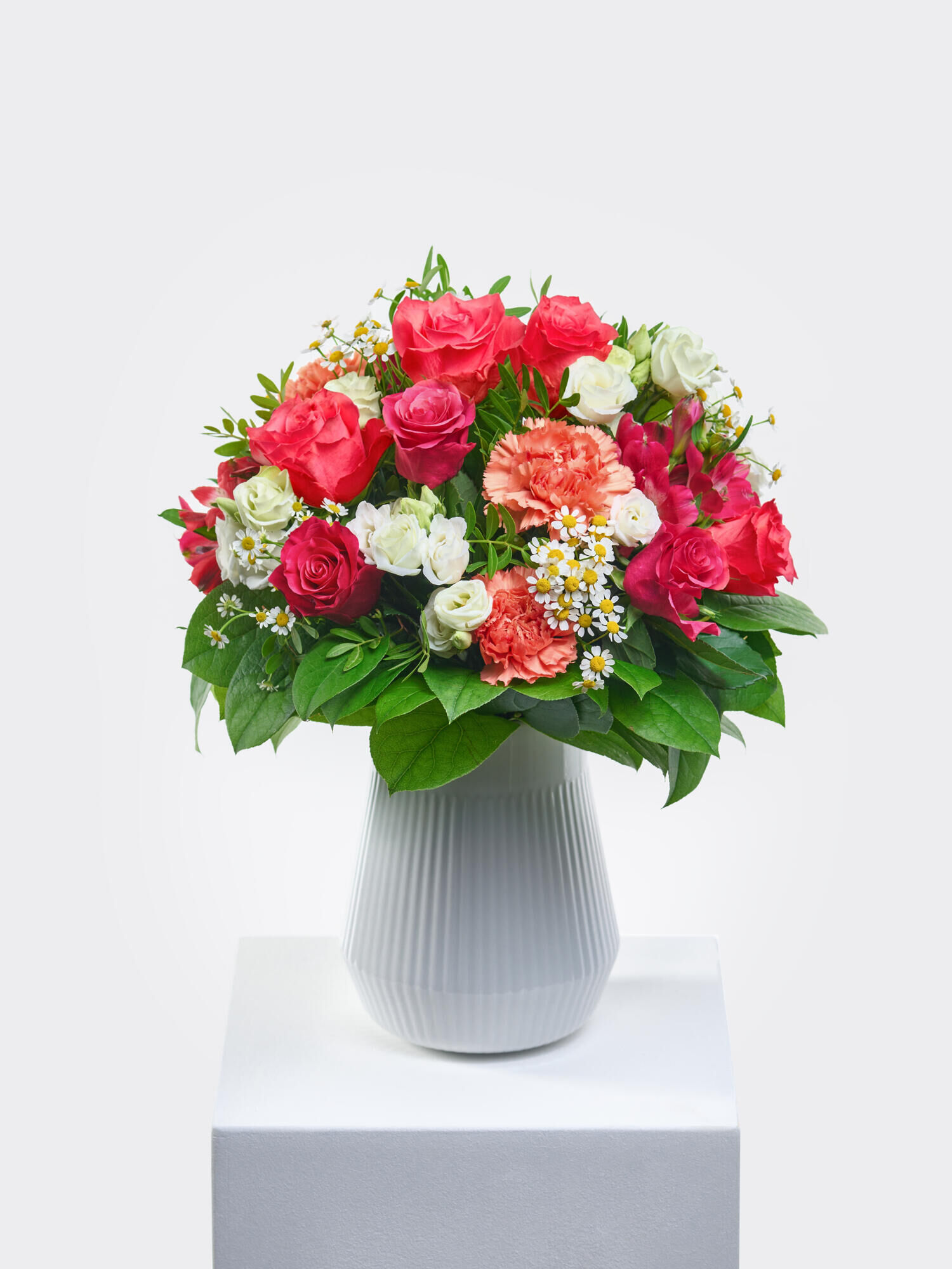 Because I Love You - Main Colors: APRICOT, PINK, WHITE - Main Flowers: ALSTROEMERIA, CARNATIONS, ROSES