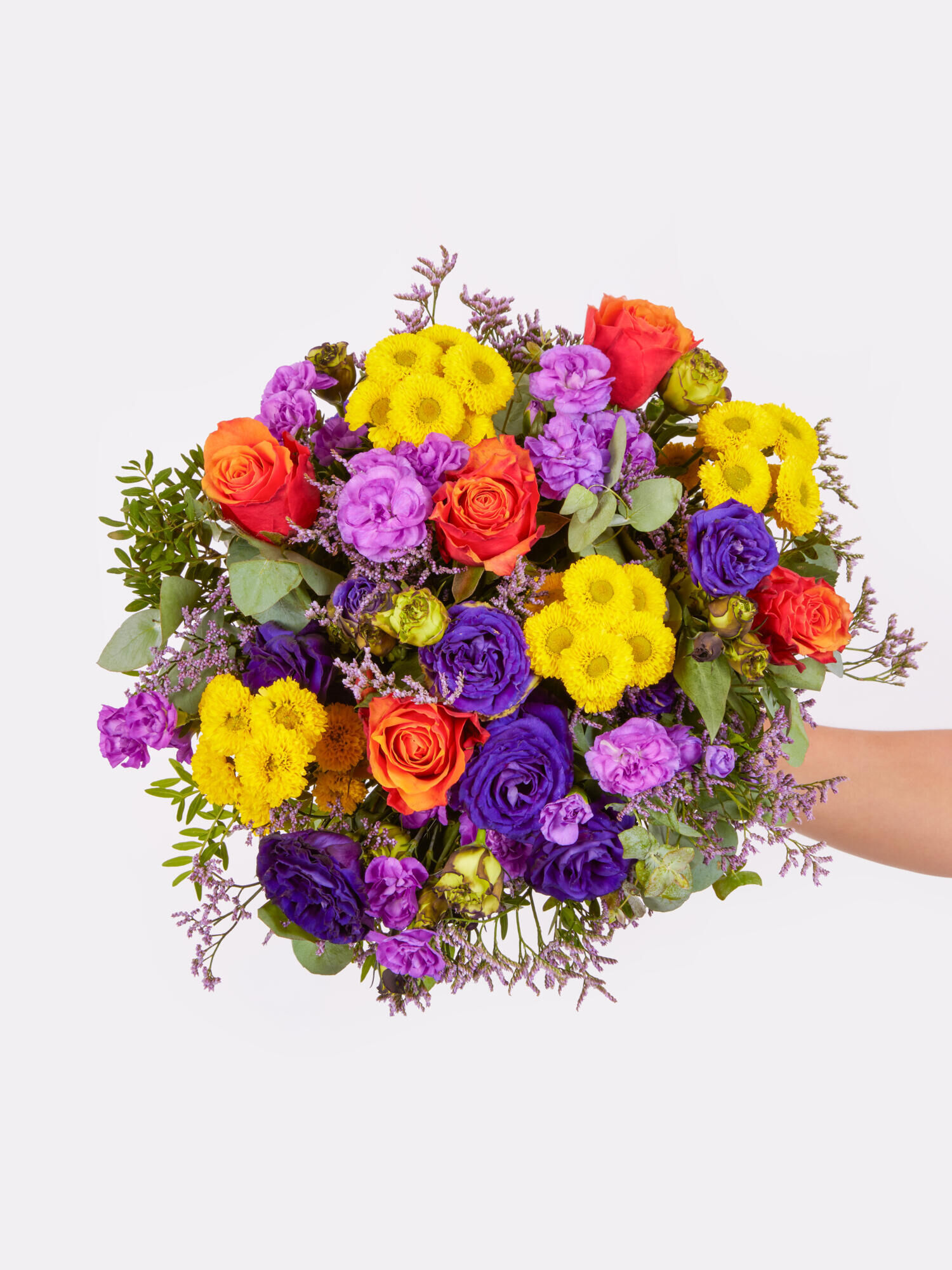 Dancing Moonlight - Hauptblüte: Eustoma, Nelken, Rosen - Hauptfarbe: Gelb, Violett