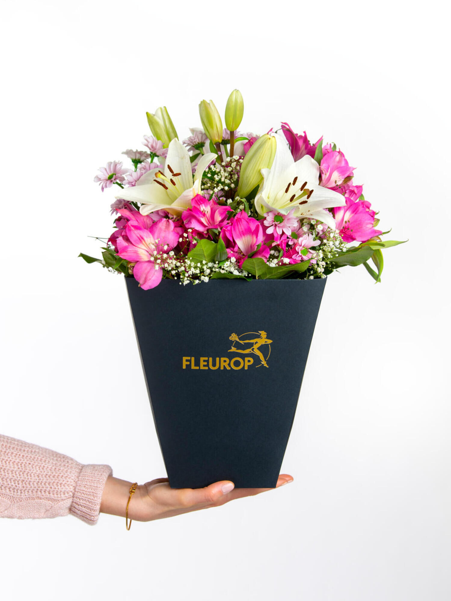 Zauberhafter Augenblick - Hauptblüte: Alstromerien, Lilien - Hauptfarbe: Pink, Rosa, Weiß