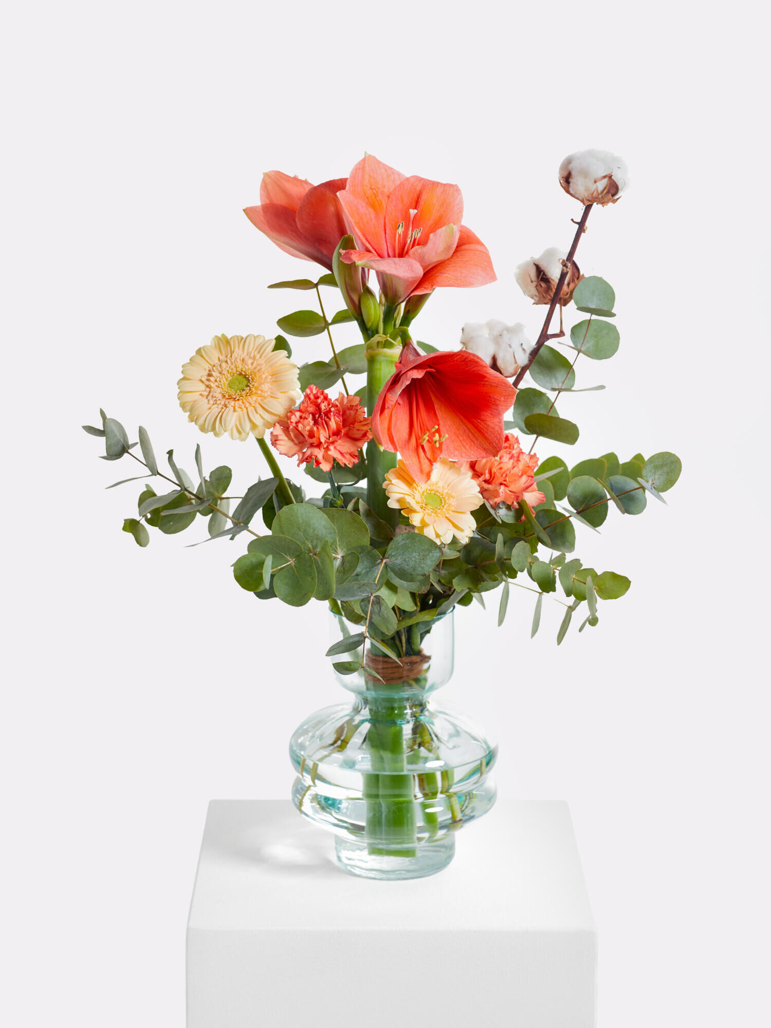 Zimt und Zauber - Hauptblüte: Amaryllis, Germini, Nelken - Hauptfarbe: Apricot