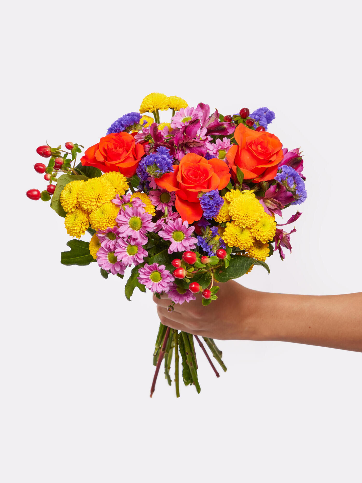 Kunterbunt - Hauptblüte: Chrysanthemen, Rosen - Hauptfarbe: Bunt