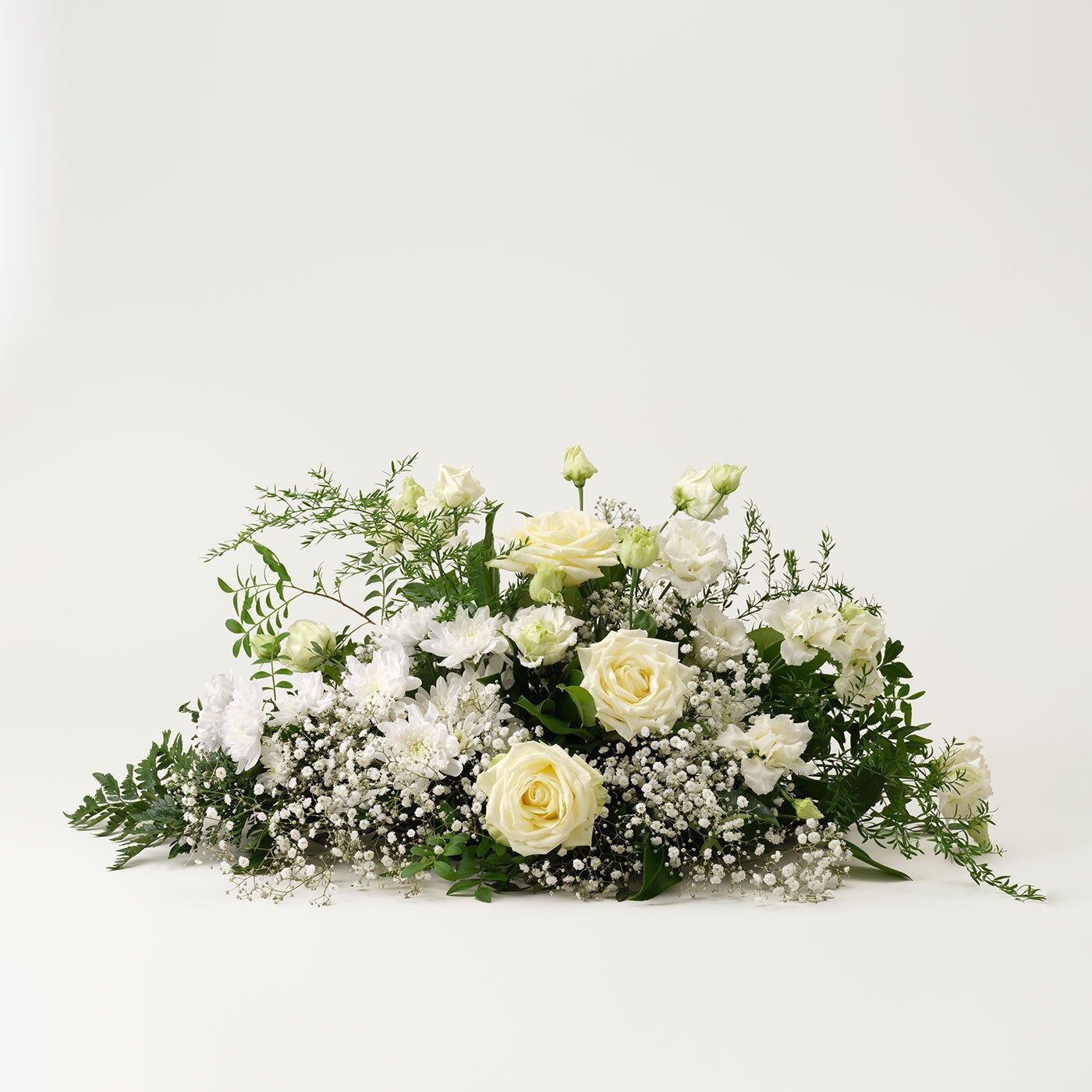 Funeral arrangement in white
