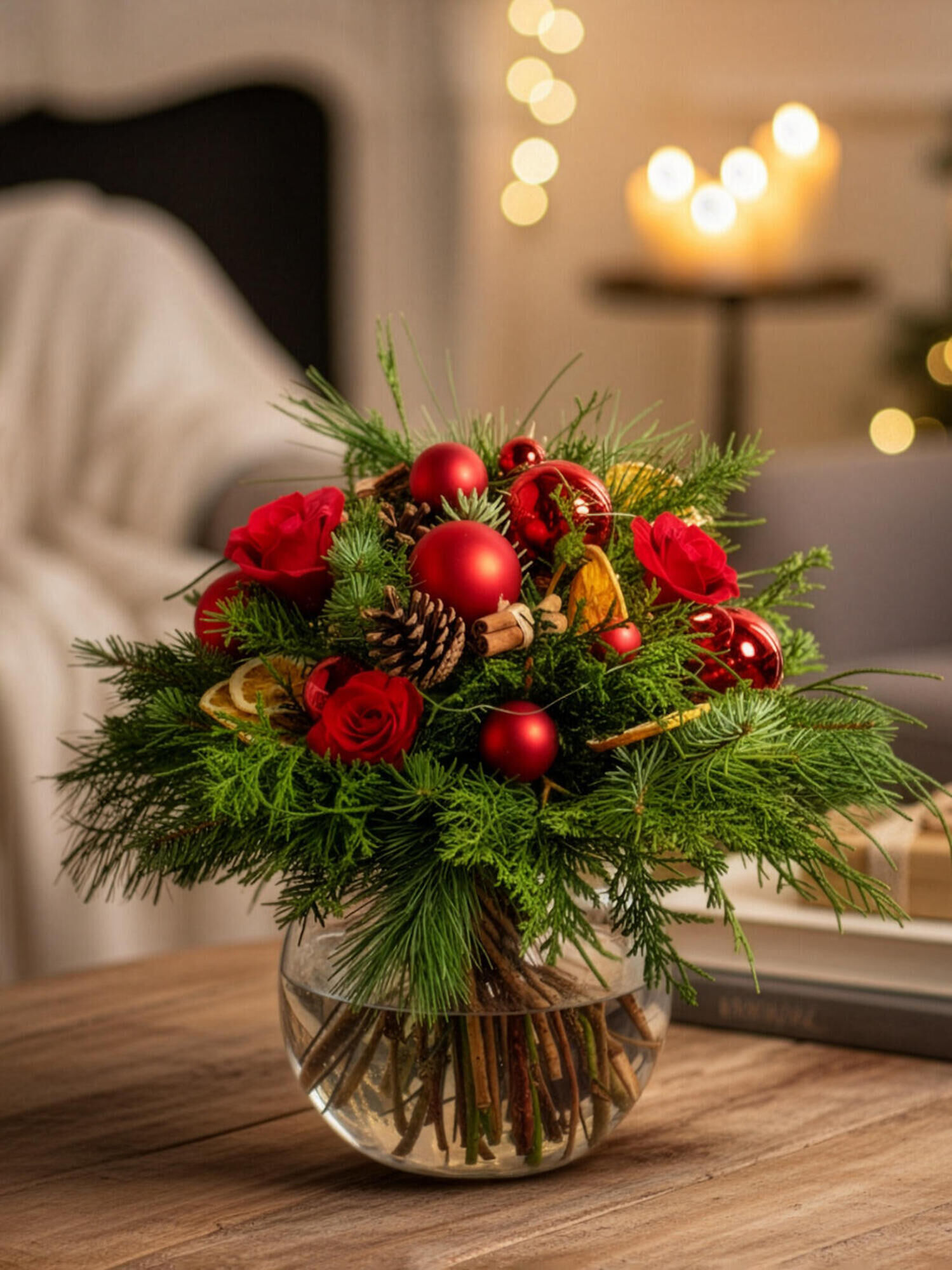 Christmas Messenger - Main Colors: RED - Main Flowers: ROSES