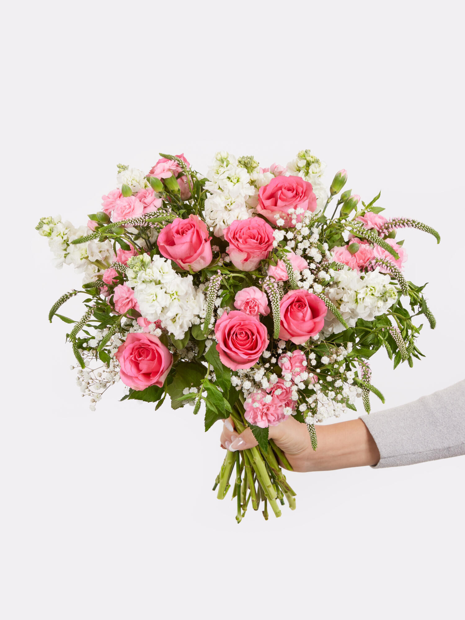 Enjoy Your Day - Hauptblüte: Nelken, Rosen - Hauptfarbe: Rosa, Weiß