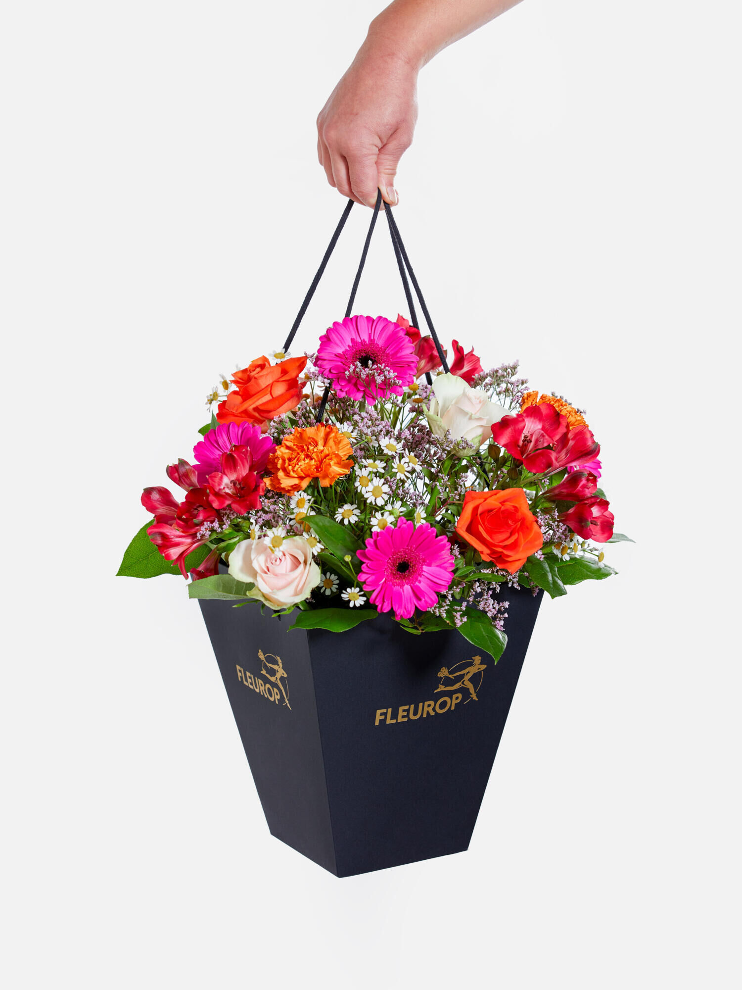 1000 Küsse  - Hauptblüte: Alstromerien, Germini, Nelken, Rosen - Hauptfarbe: Bunt