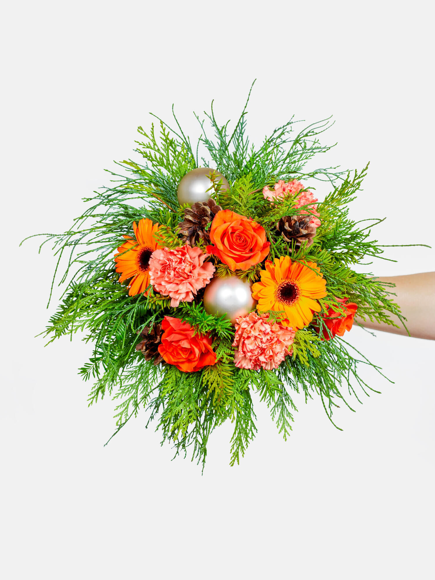 Hüttenzauber - Hauptblüte: Germini, Nelken, Rosen - Hauptfarbe: Apricot, Orange