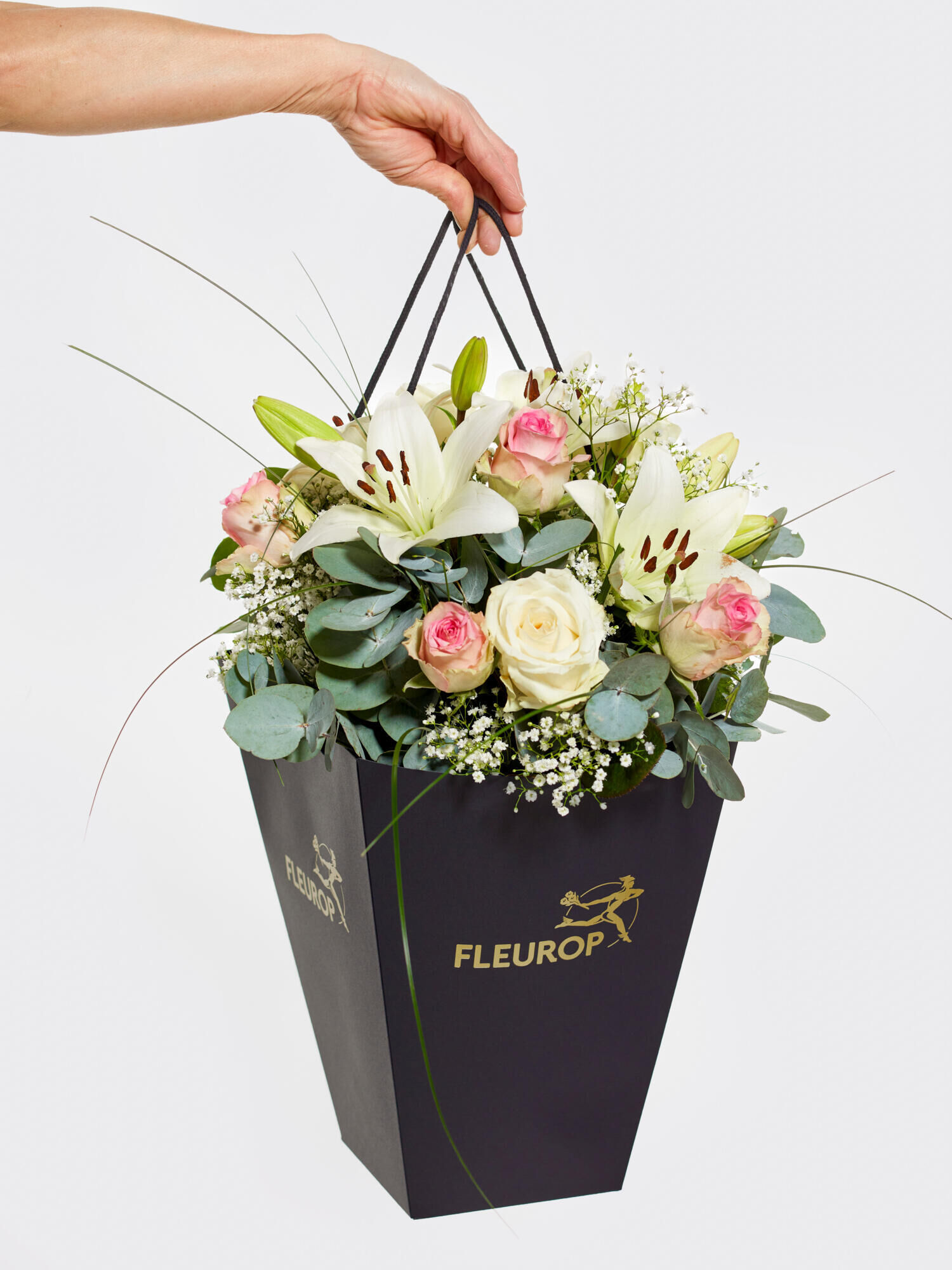 Bonny Marvellous - Hauptblüte: Lilien, Rosen - Hauptfarbe: Rosa, Weiß