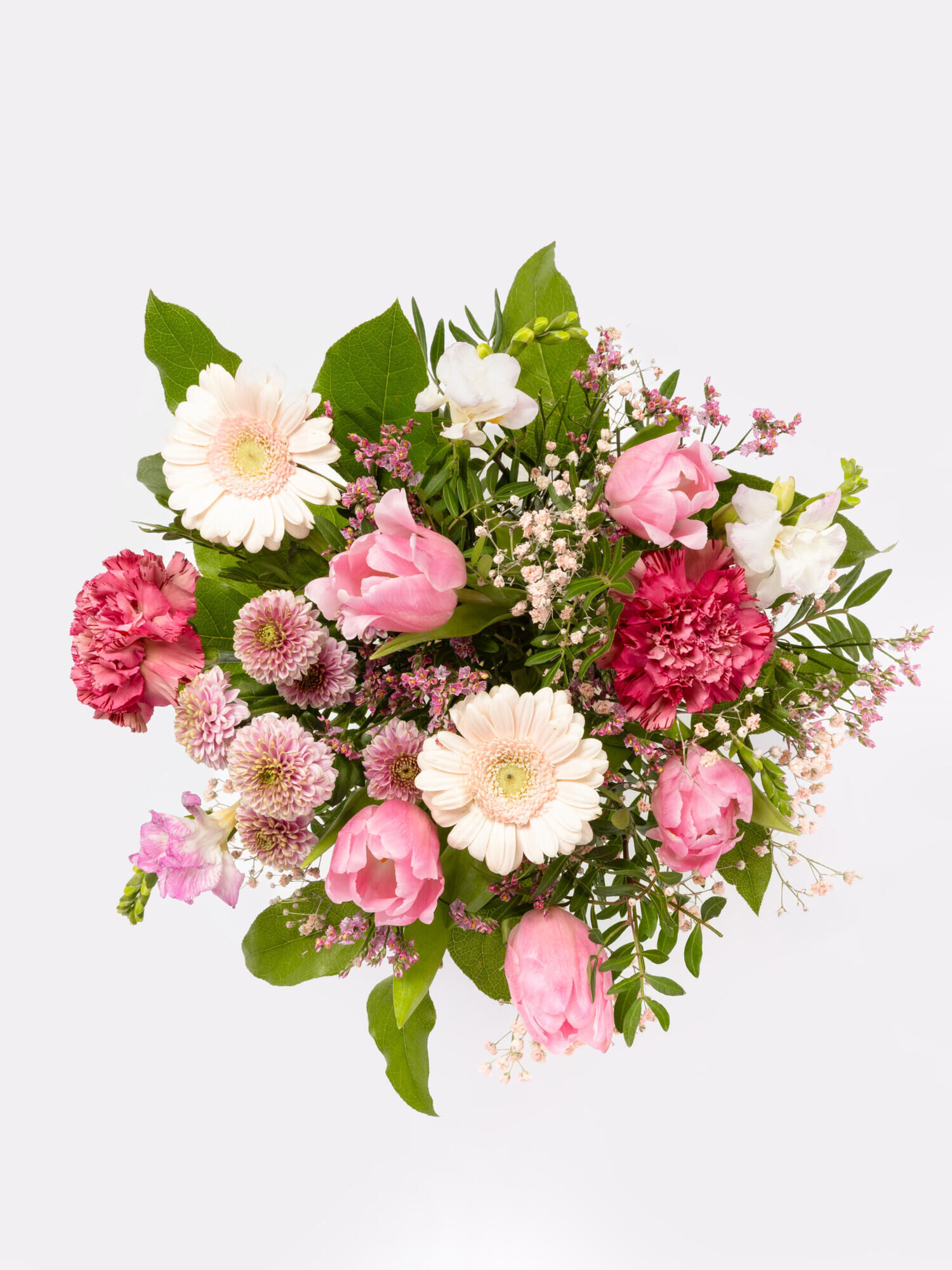 Sweet as Candy - Hauptblüte: Freesien, Germini, Nelken, Tulpen - Hauptfarbe: Rosa