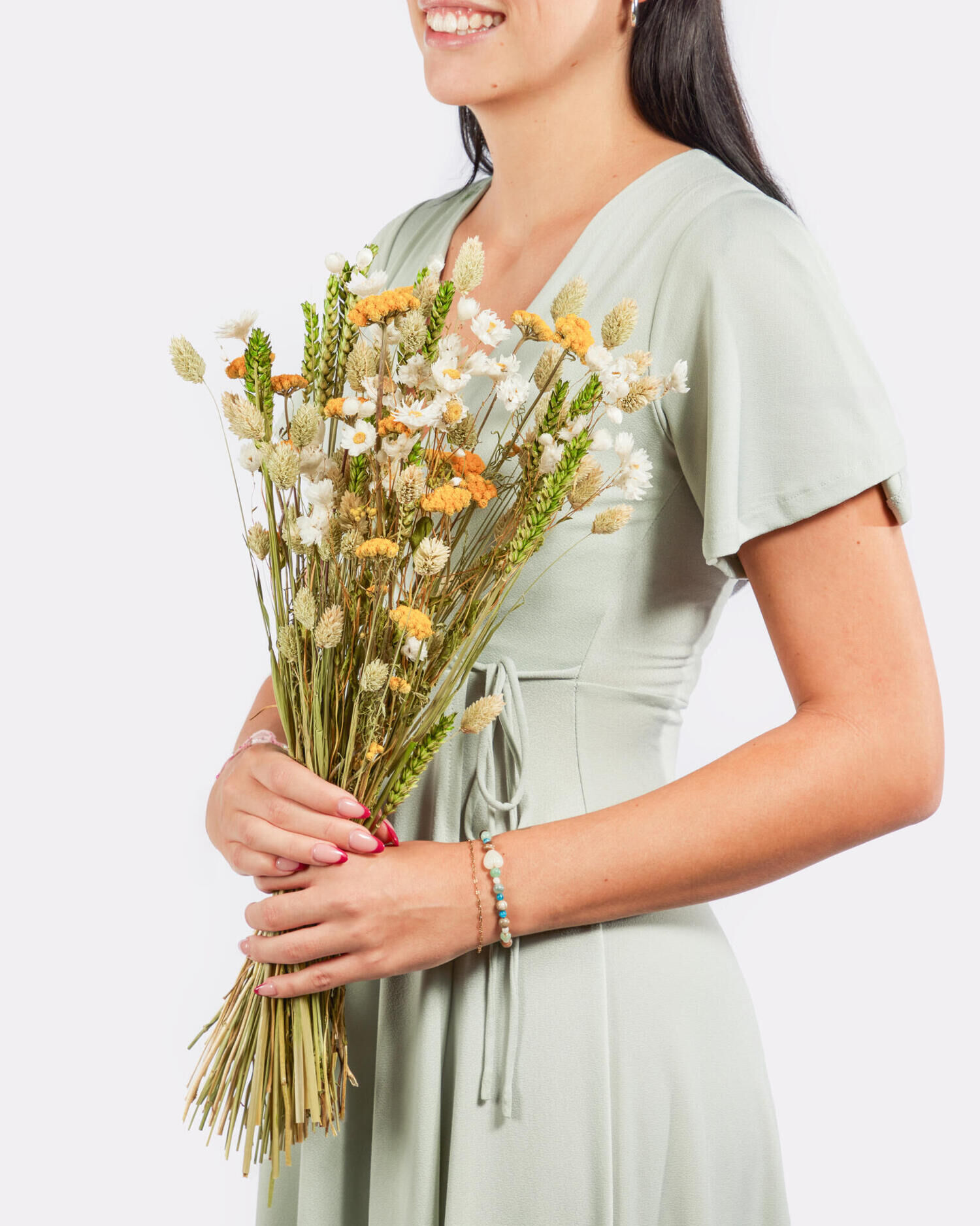 Boho Trockenblumenstrauß - Hauptfarbe: Gelb