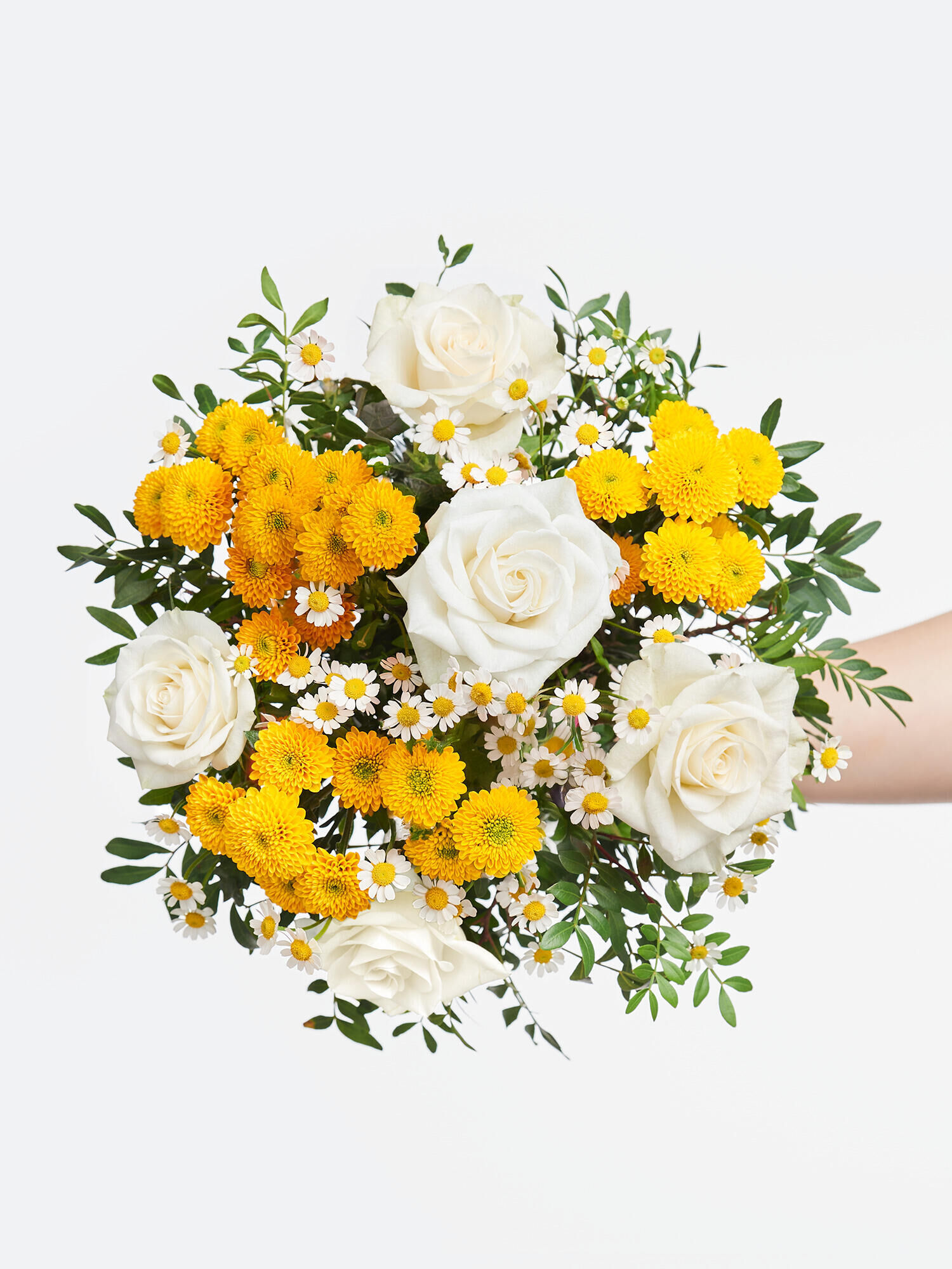 Strauß der Woche - Hauptblüte: Rosen - Hauptfarbe: Gelb, Weiß