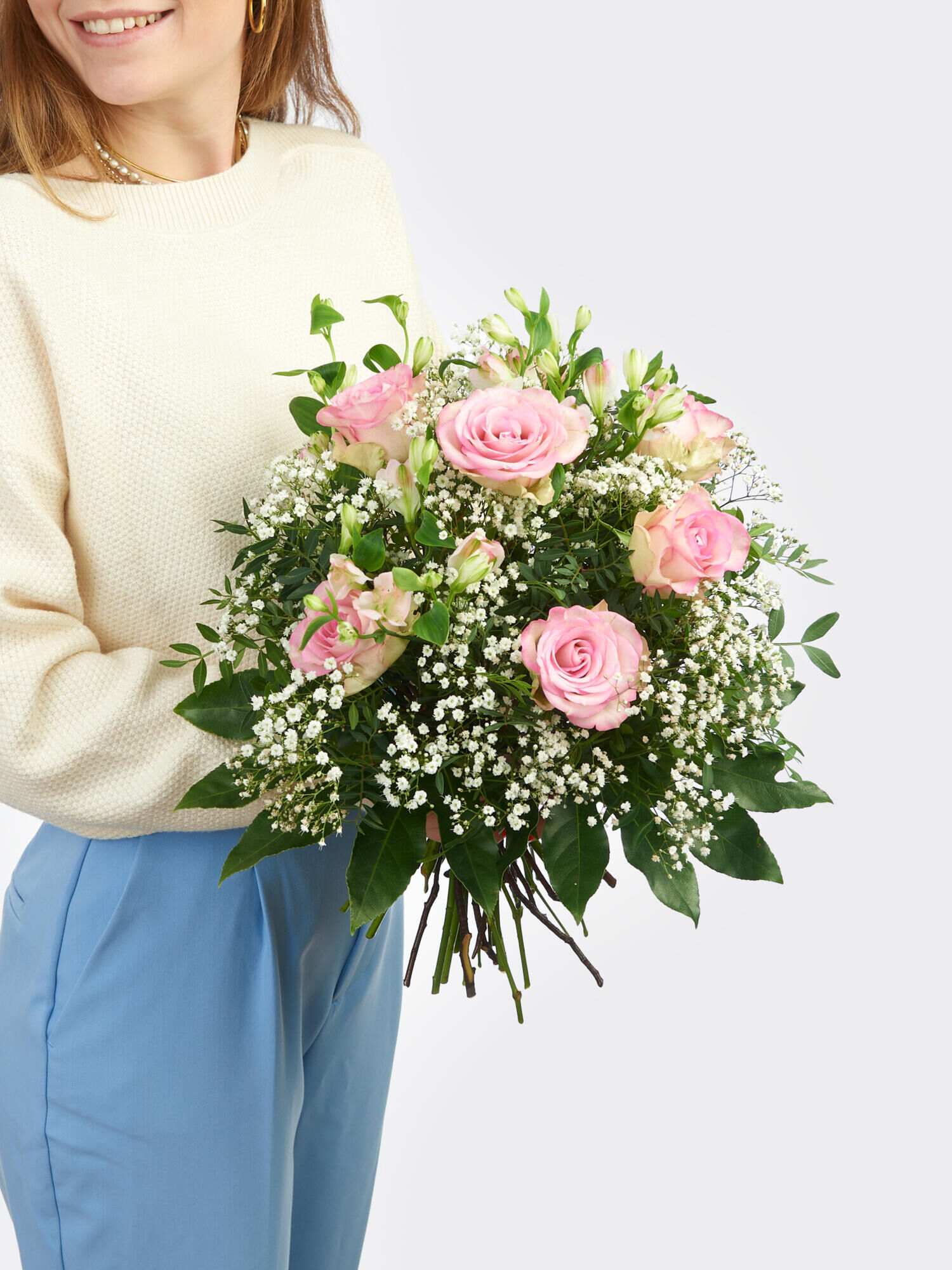 Strauß der Woche - Hauptblüte: Alstromerien, Rosen - Hauptfarbe: Rosa