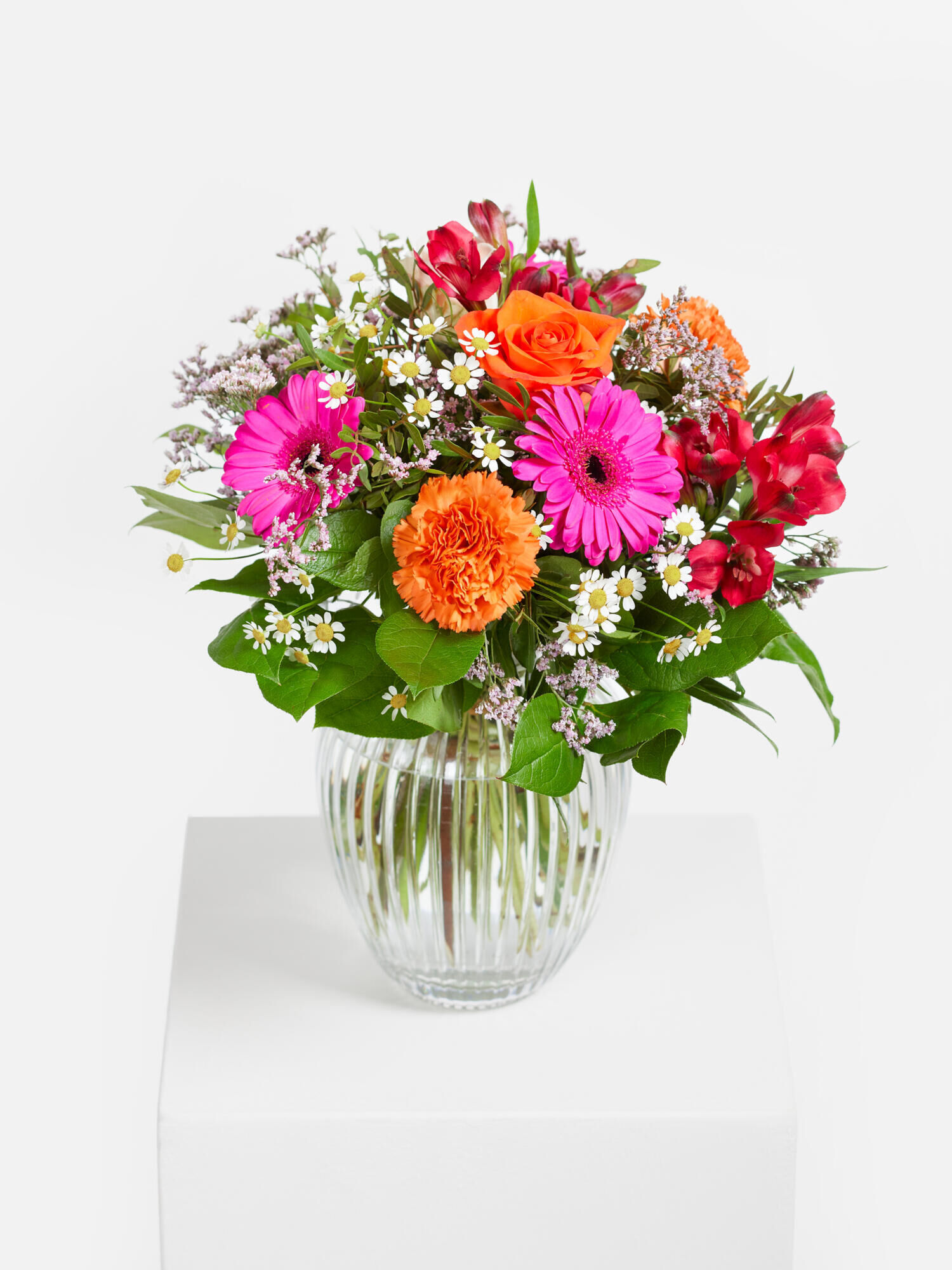 1000 Küsse  - Hauptblüte: Alstromerien, Germini, Nelken, Rosen - Hauptfarbe: Bunt