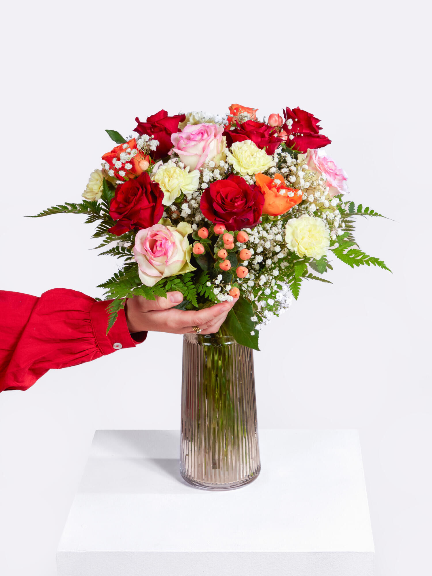 Happy Birthday to You - Hauptblüte: Rosen - Hauptfarbe: Orange, Rosa, Rot