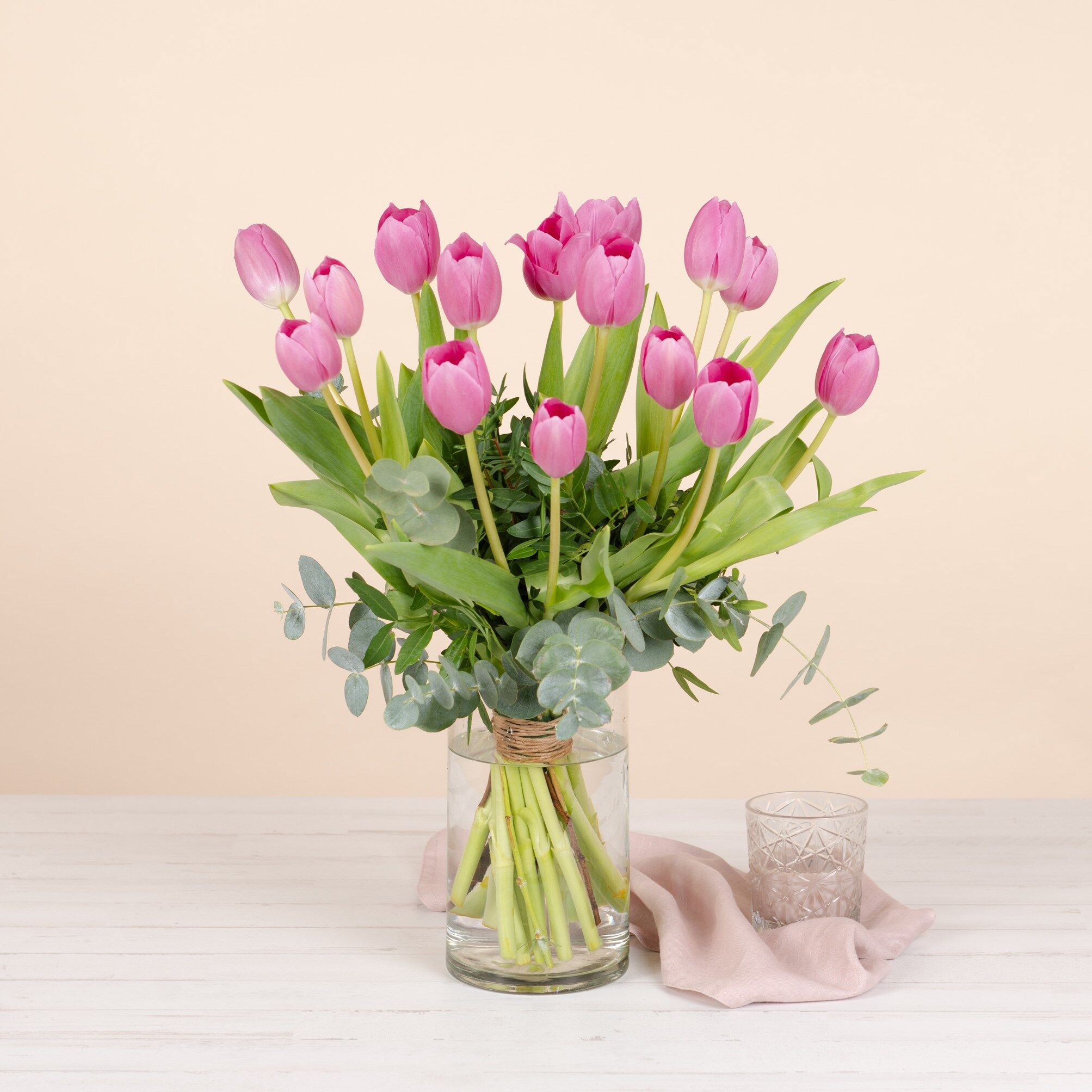 Pink tulips bouquet