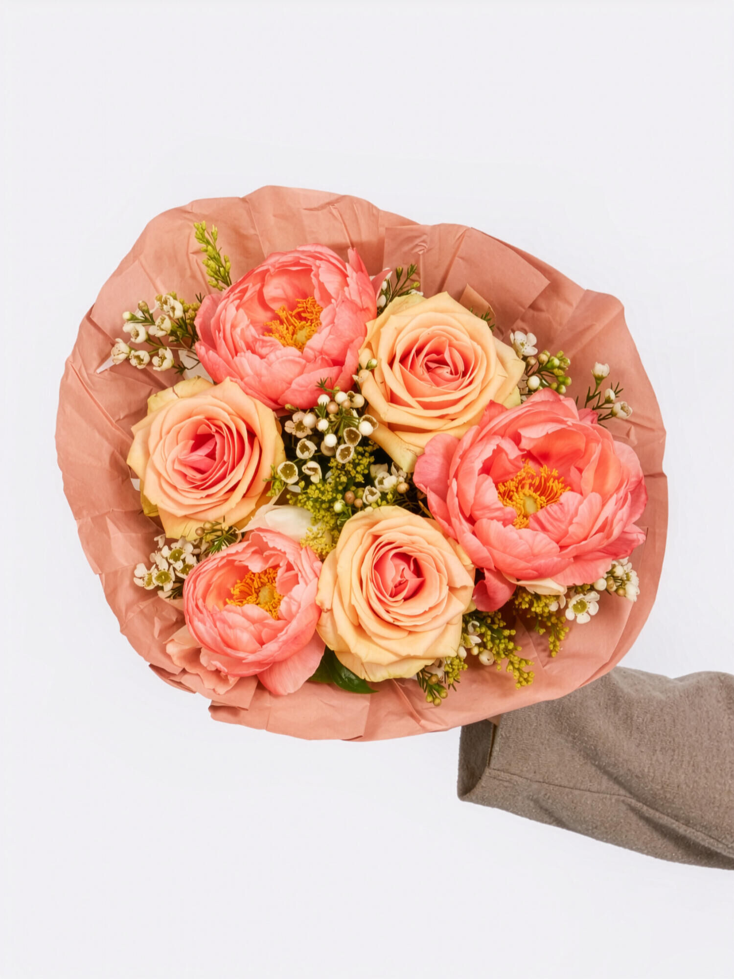 Peonie Poerty - Main Colors: APRICOT - Main Flowers: PEONIES, ROSES