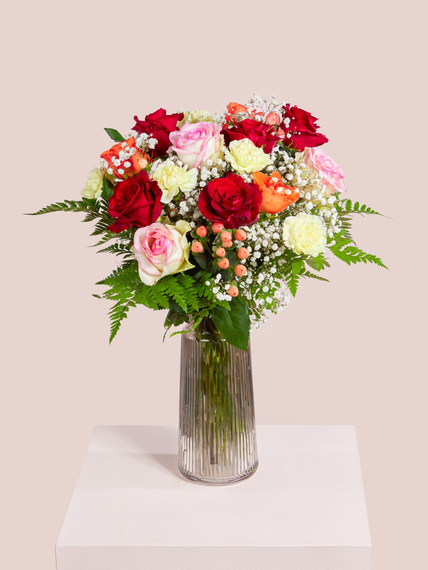 Happy Birthday to You - Hauptblüte: Rosen - Hauptfarbe: Orange, Rosa, Rot