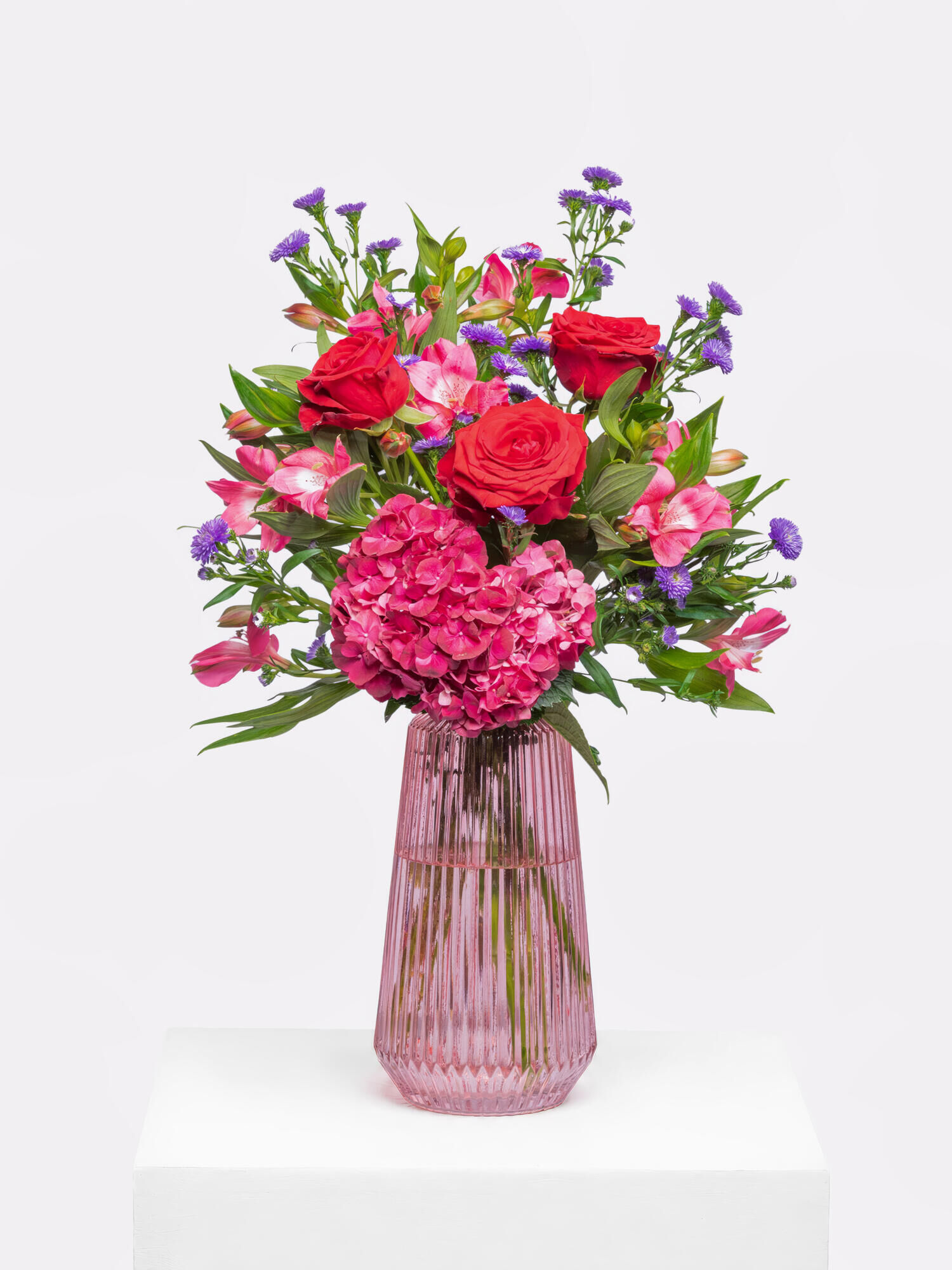 Heartbeat - Hauptblüte: Alstromerien, Hortensien, Rosen - Hauptfarbe: Rosa, Rot