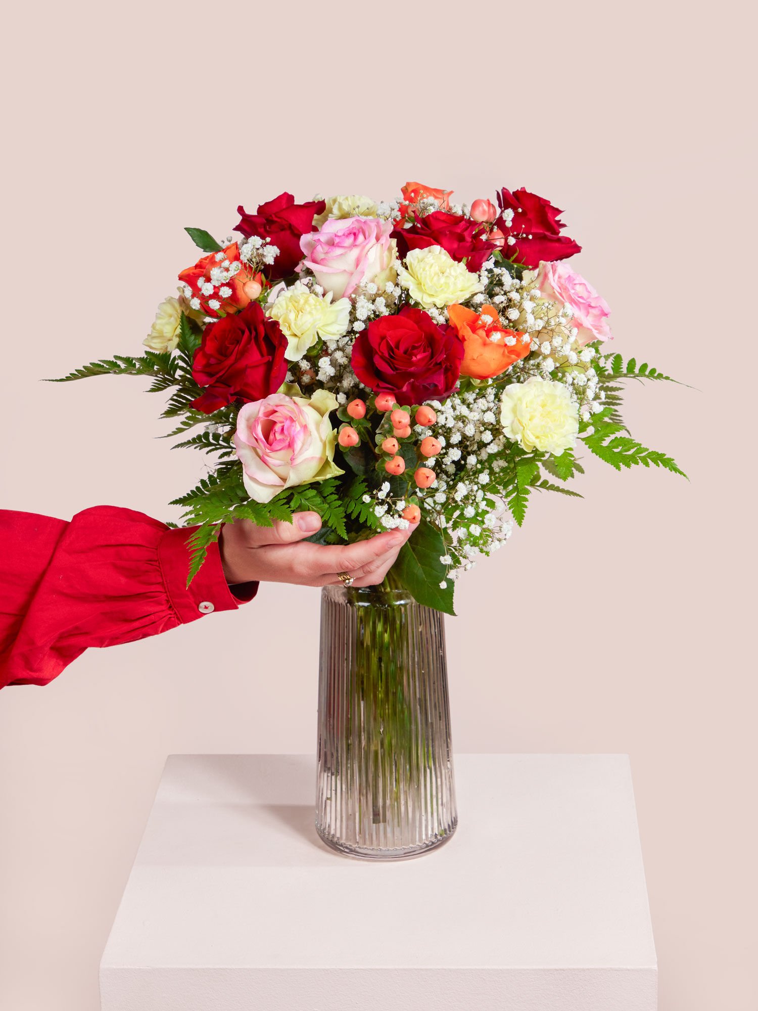 Happy Birthday to You - Hauptblüte: Rosen - Hauptfarbe: Orange, Rosa, Rot