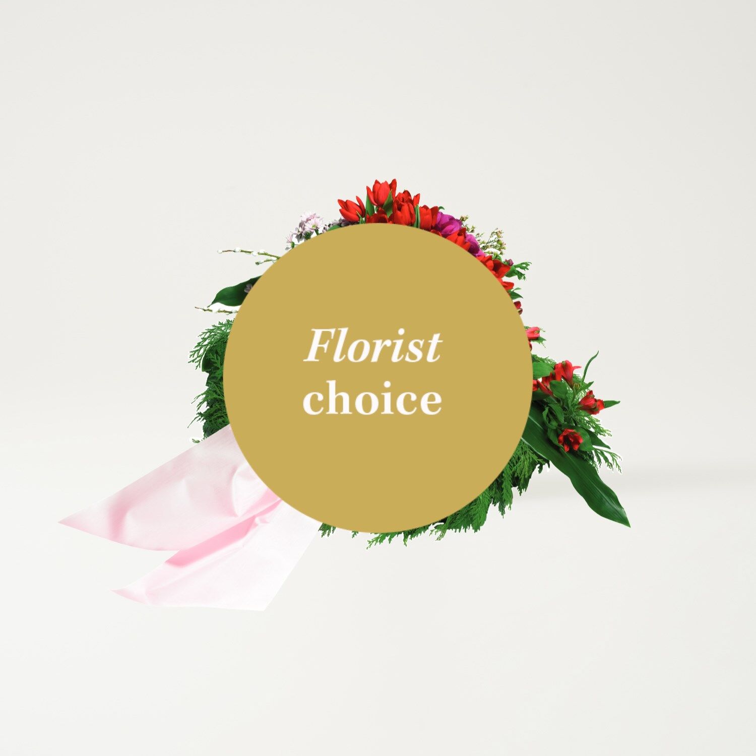 Funeral Wreath with ribbon