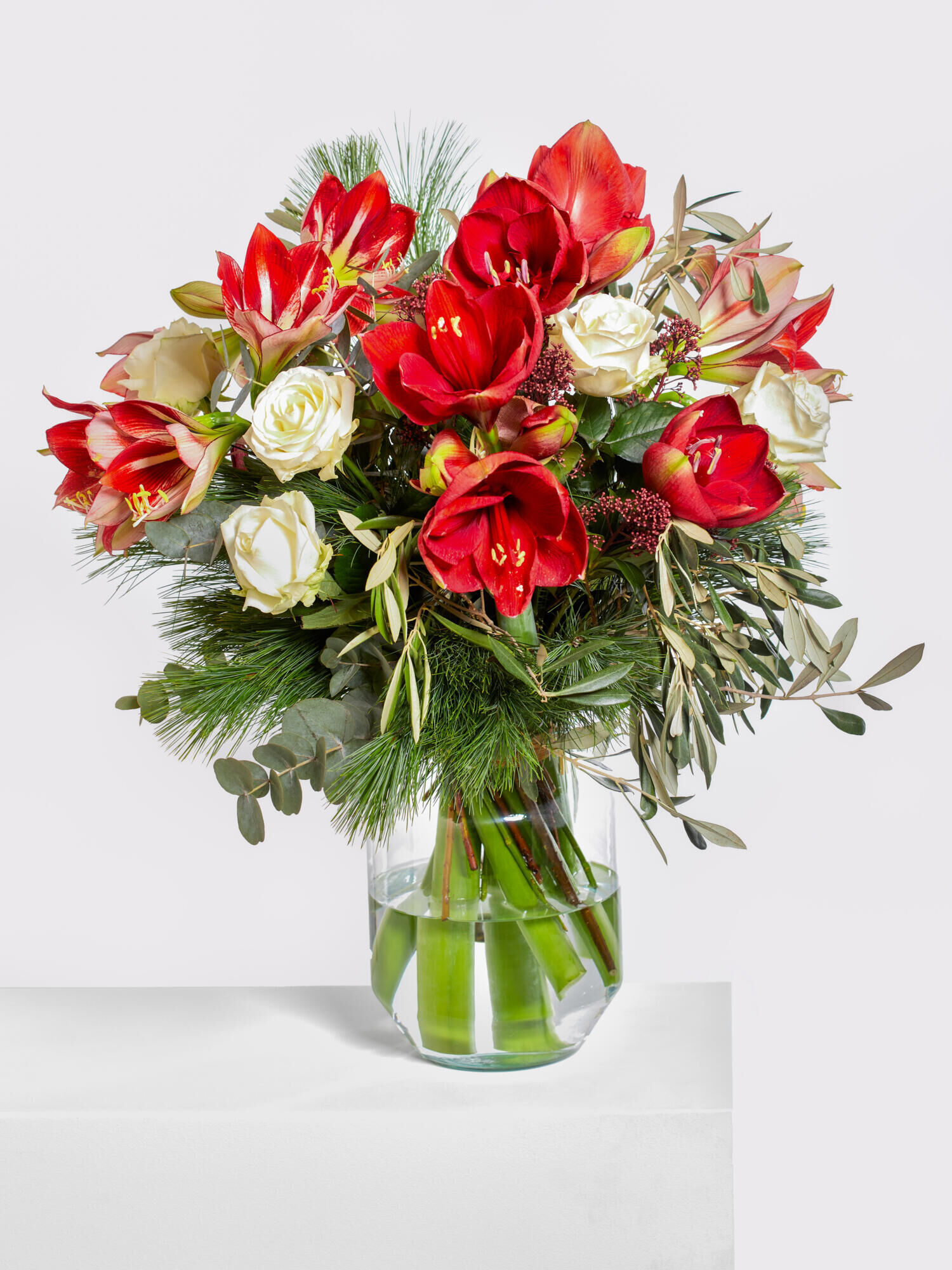 Winter Dream - Main Colors: RED - Main Flowers: AMARYLLIS, ROSES