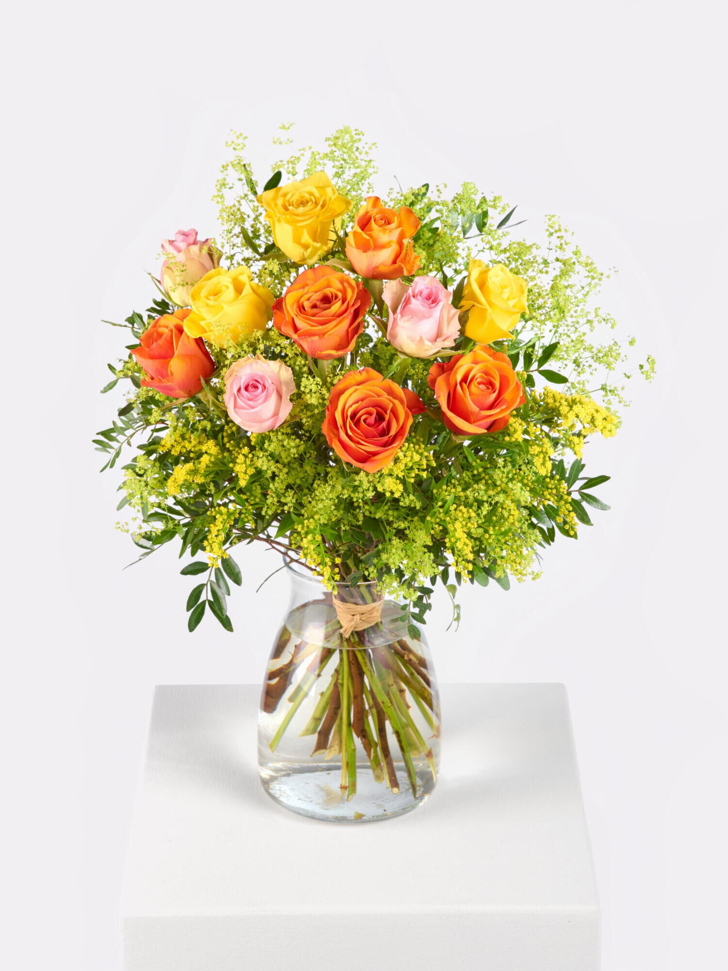 Deine Liebe ist unendlich - Hauptblüte: Rosen - Hauptfarbe: Gelb, Orange, Rosa