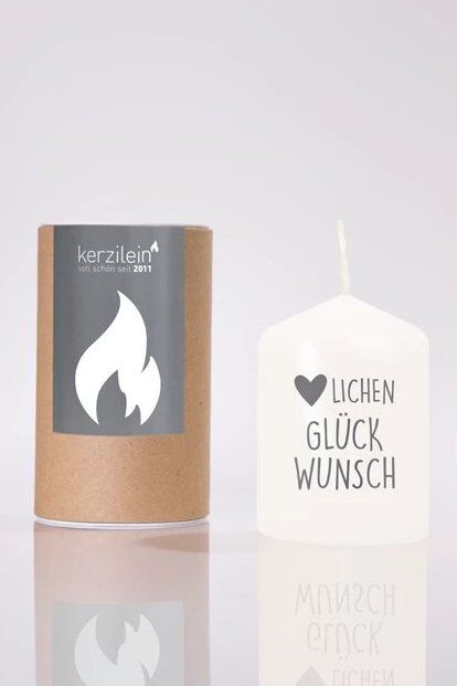 Kerze „Herzlichen Glückwunsch”
