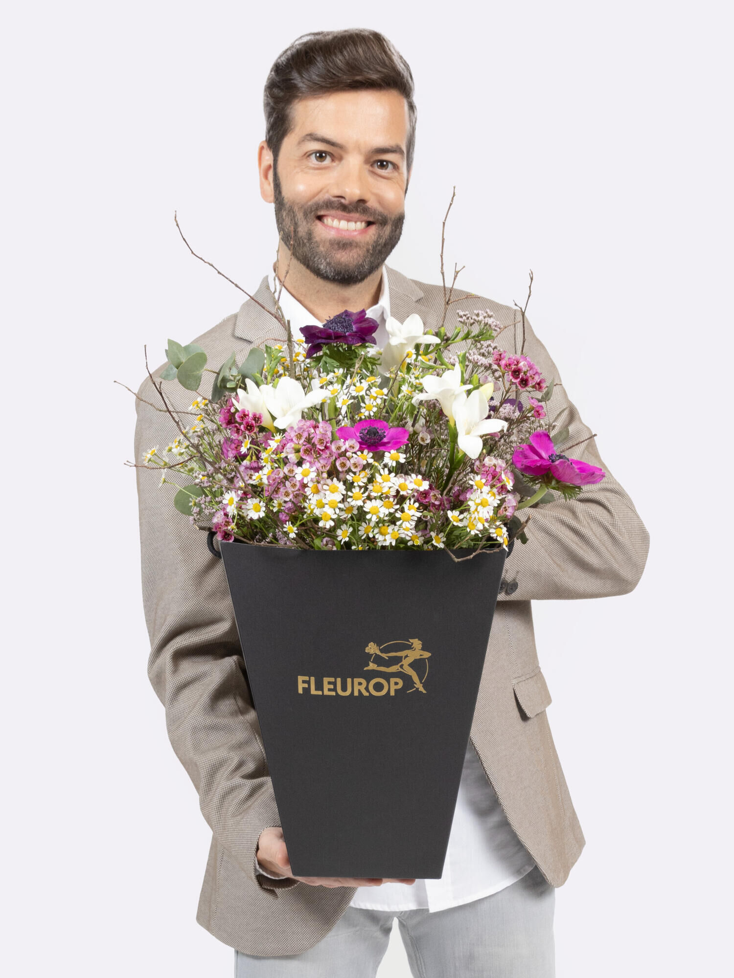 Erster Frühlingsmorgen - Hauptblüte: Freesien - Hauptfarbe: Pink, Violett, Weiß