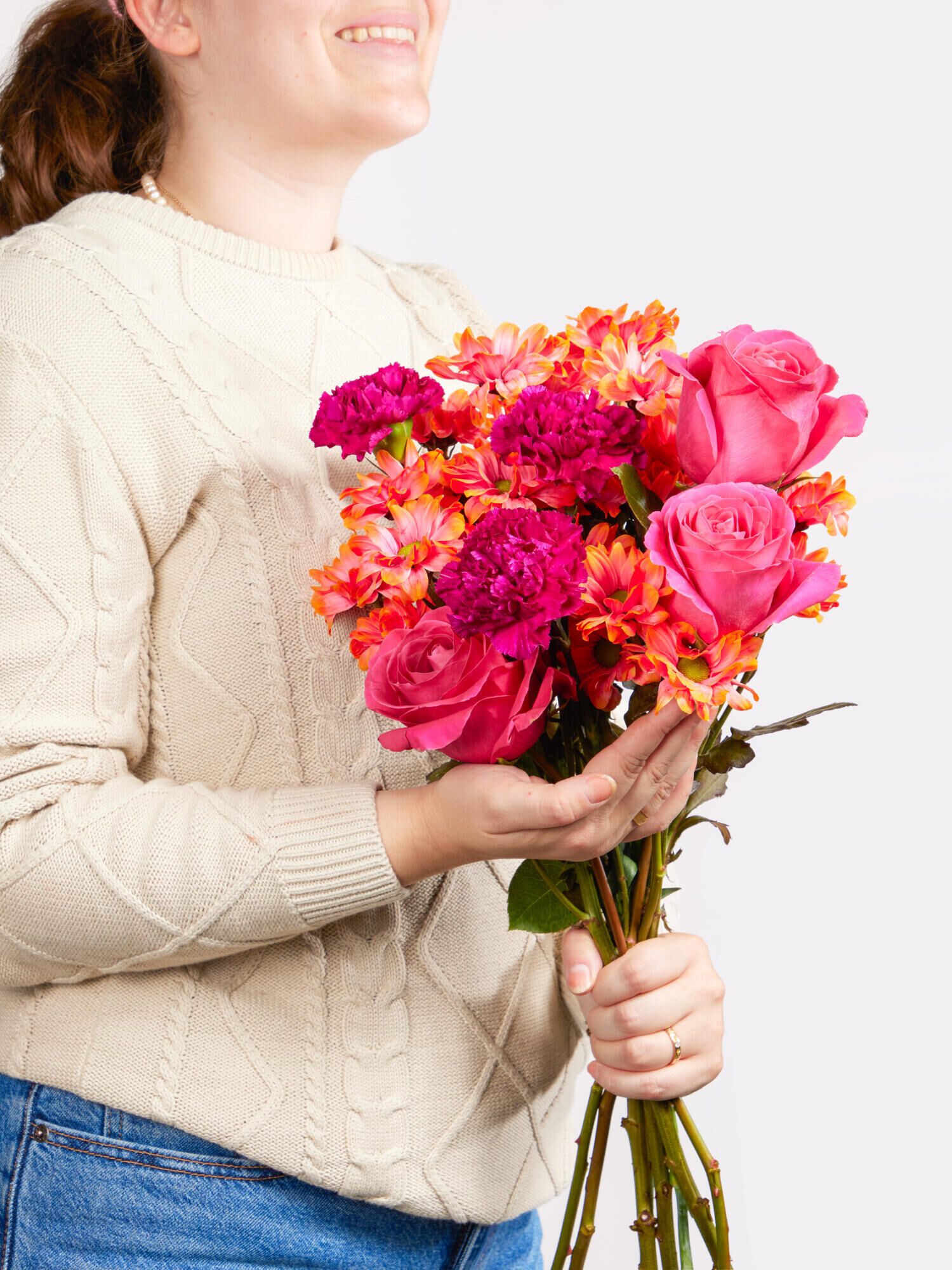 Colours of India - Hauptblüte: Chrysanthemen, Nelken, Rosen - Hauptfarbe: Orange, Pink, Violett